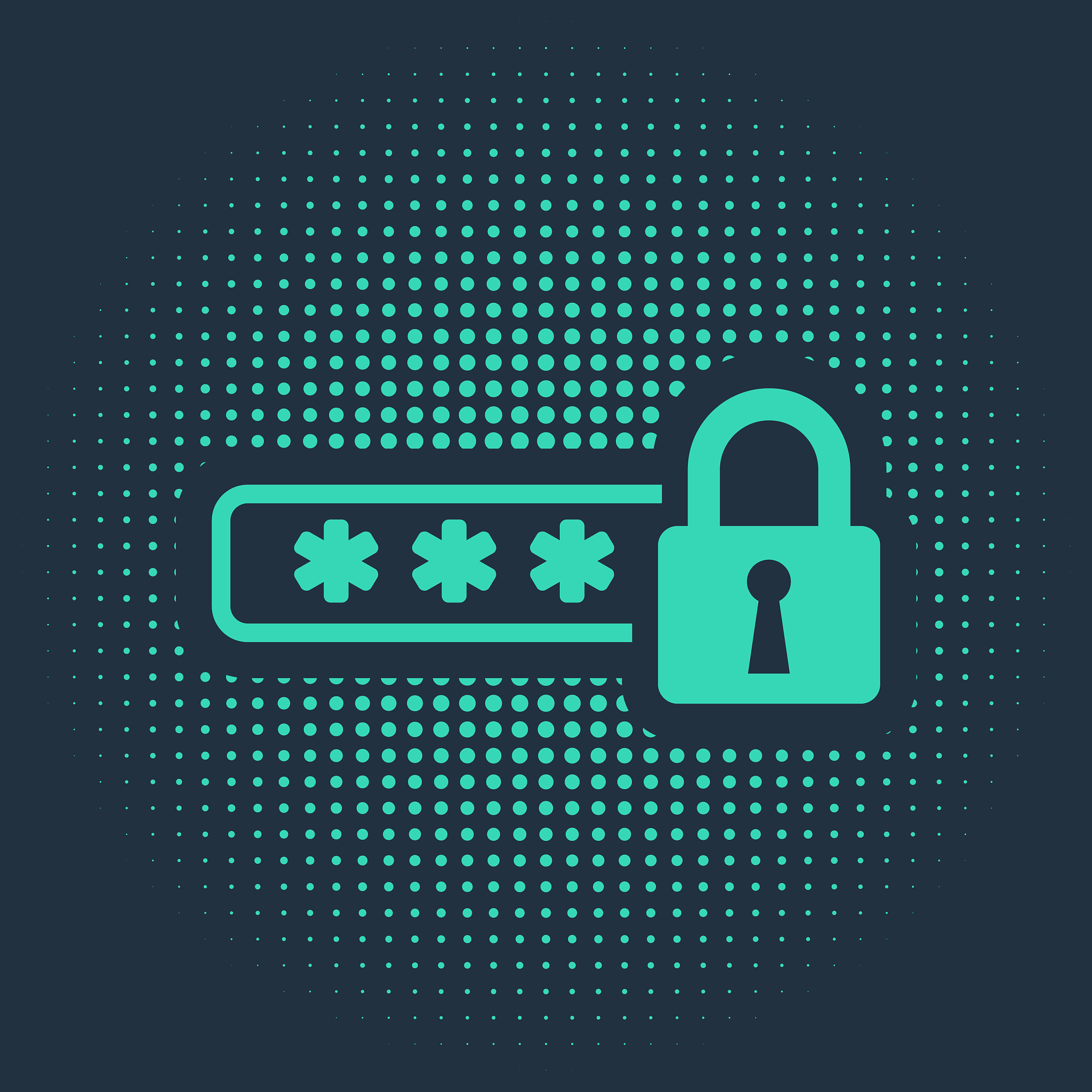 green password protection and safety access icon