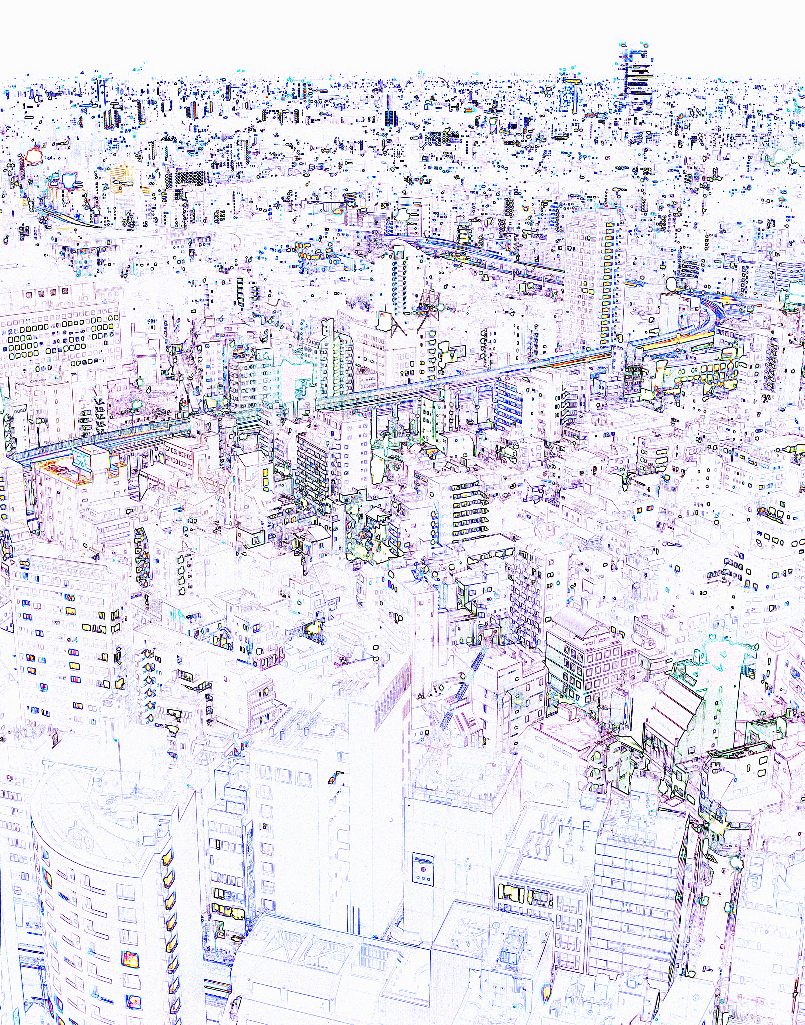 东京,数字增强,日本,都市风景,白昼,建筑外部,拥挤的