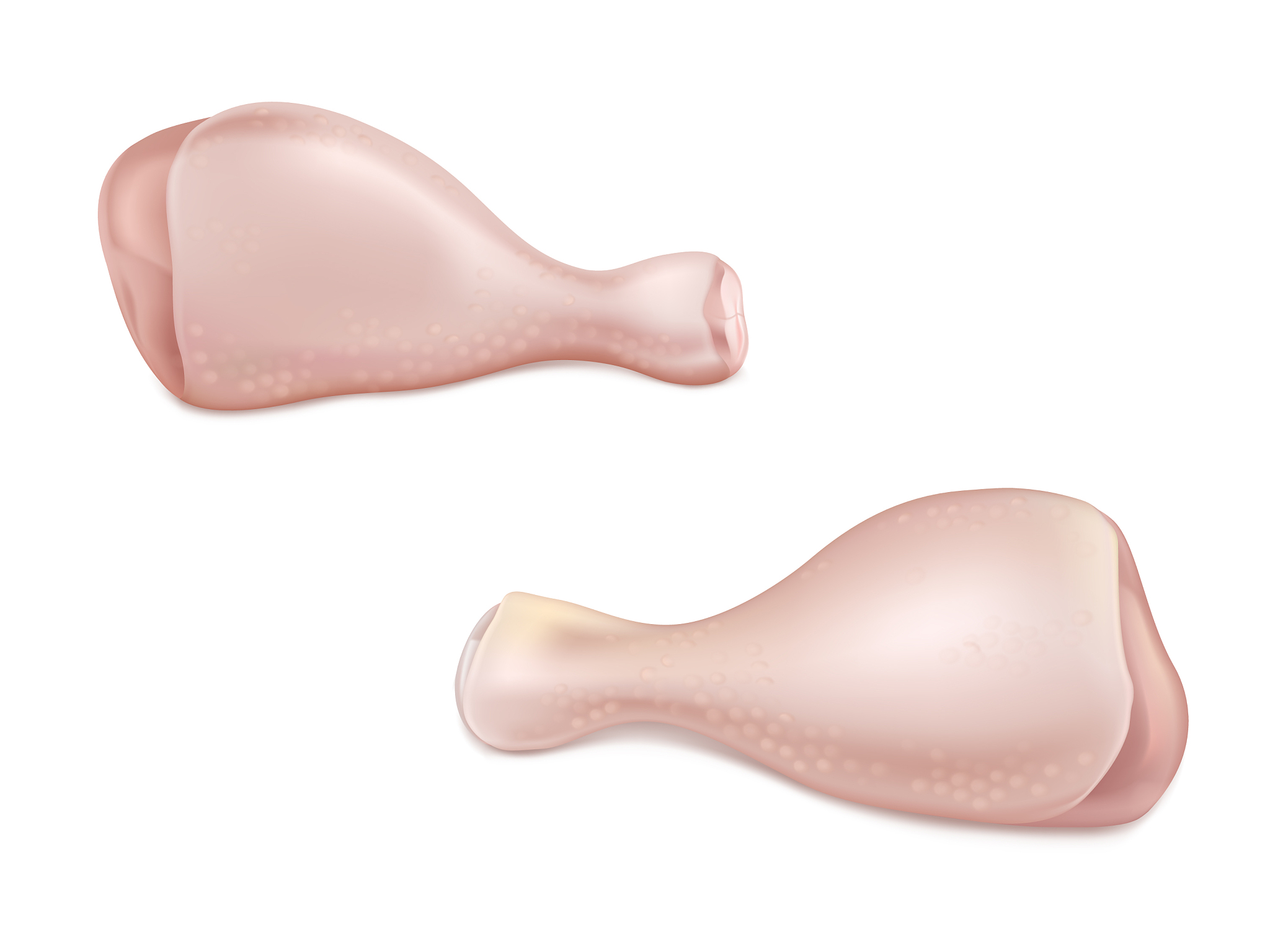 raw chicken legs 3d realistic
