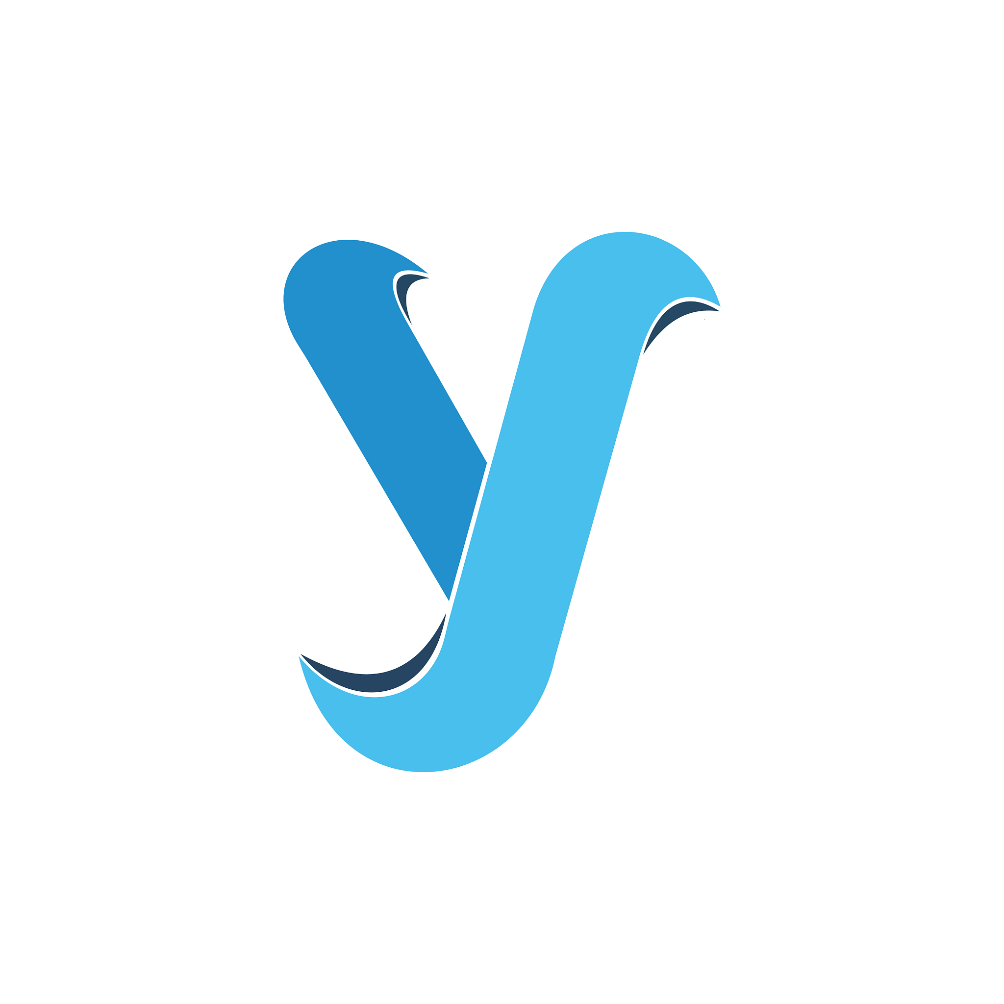 initial letter y or yy logo design template