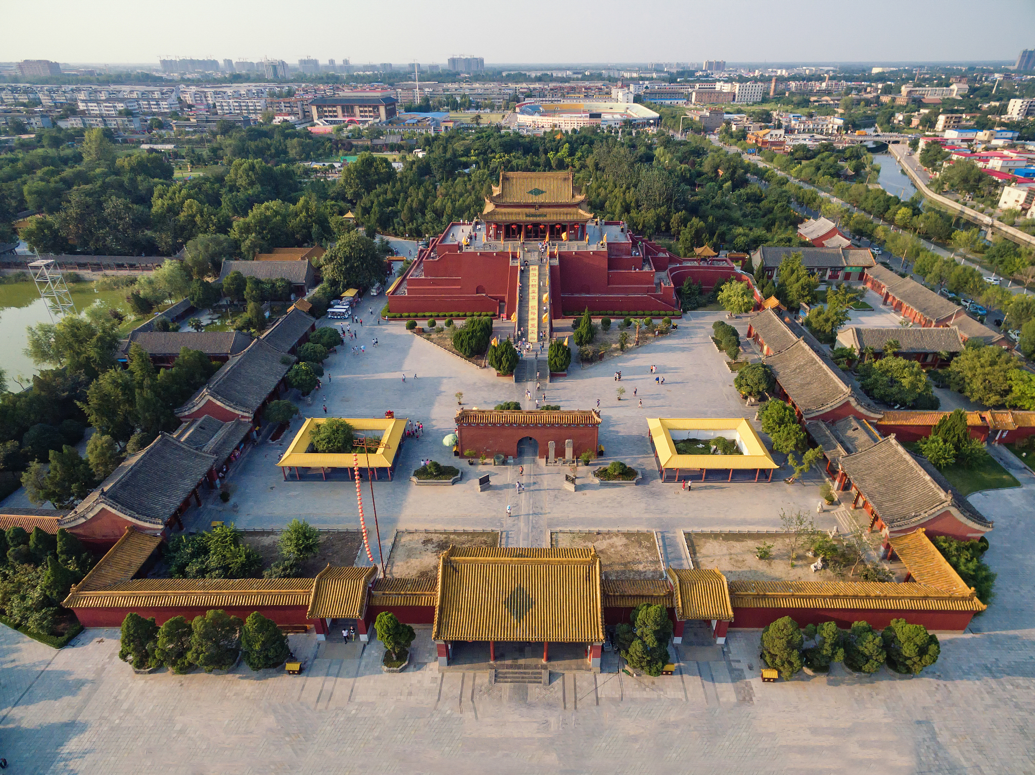 航拍开封龙庭景区