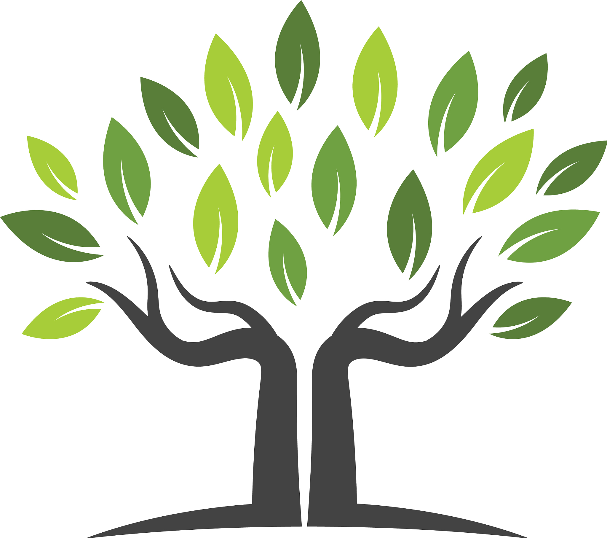 logos of green tree leaf ecology