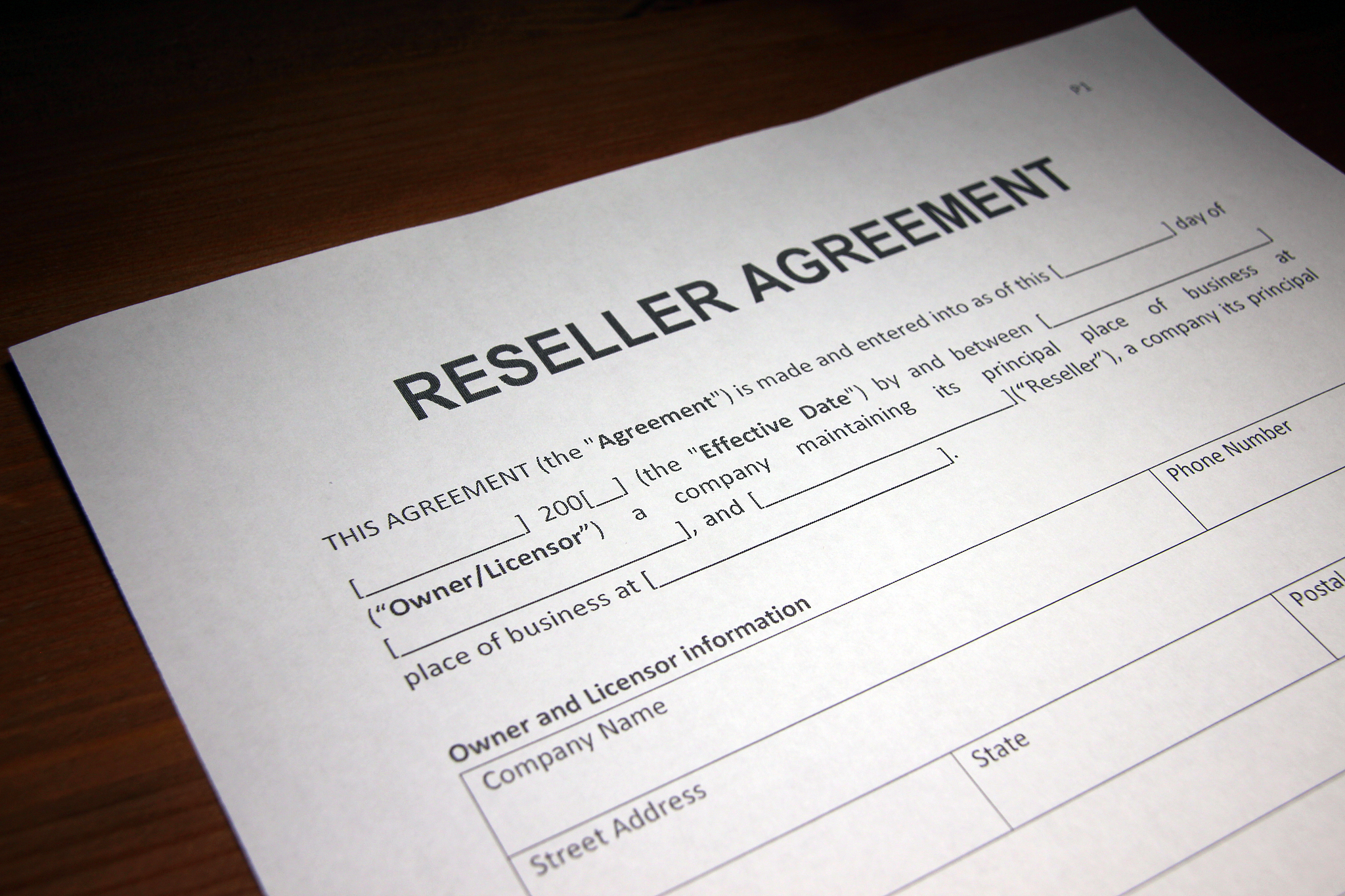 excel写公司合同模板