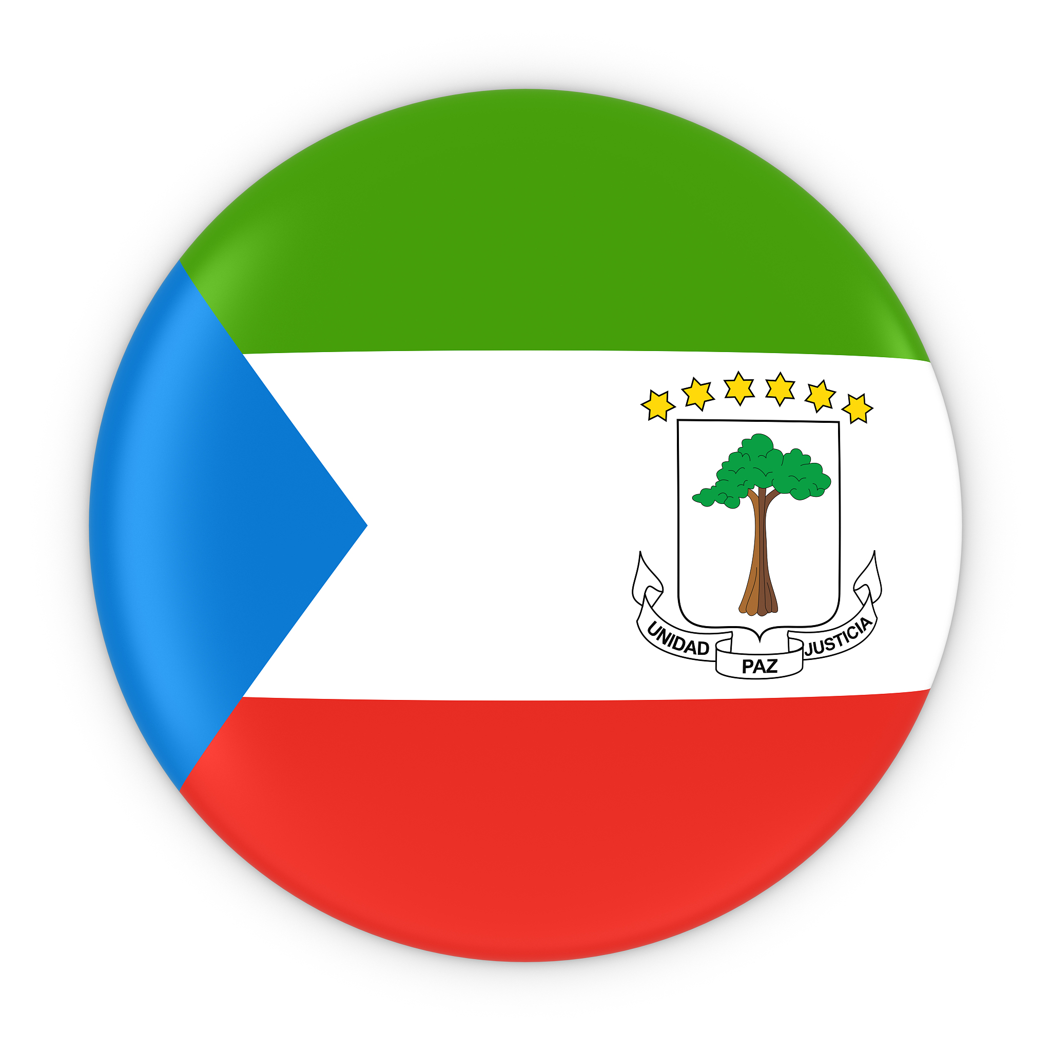 equatorial guinean flag button - flag of equatorial guinea badge