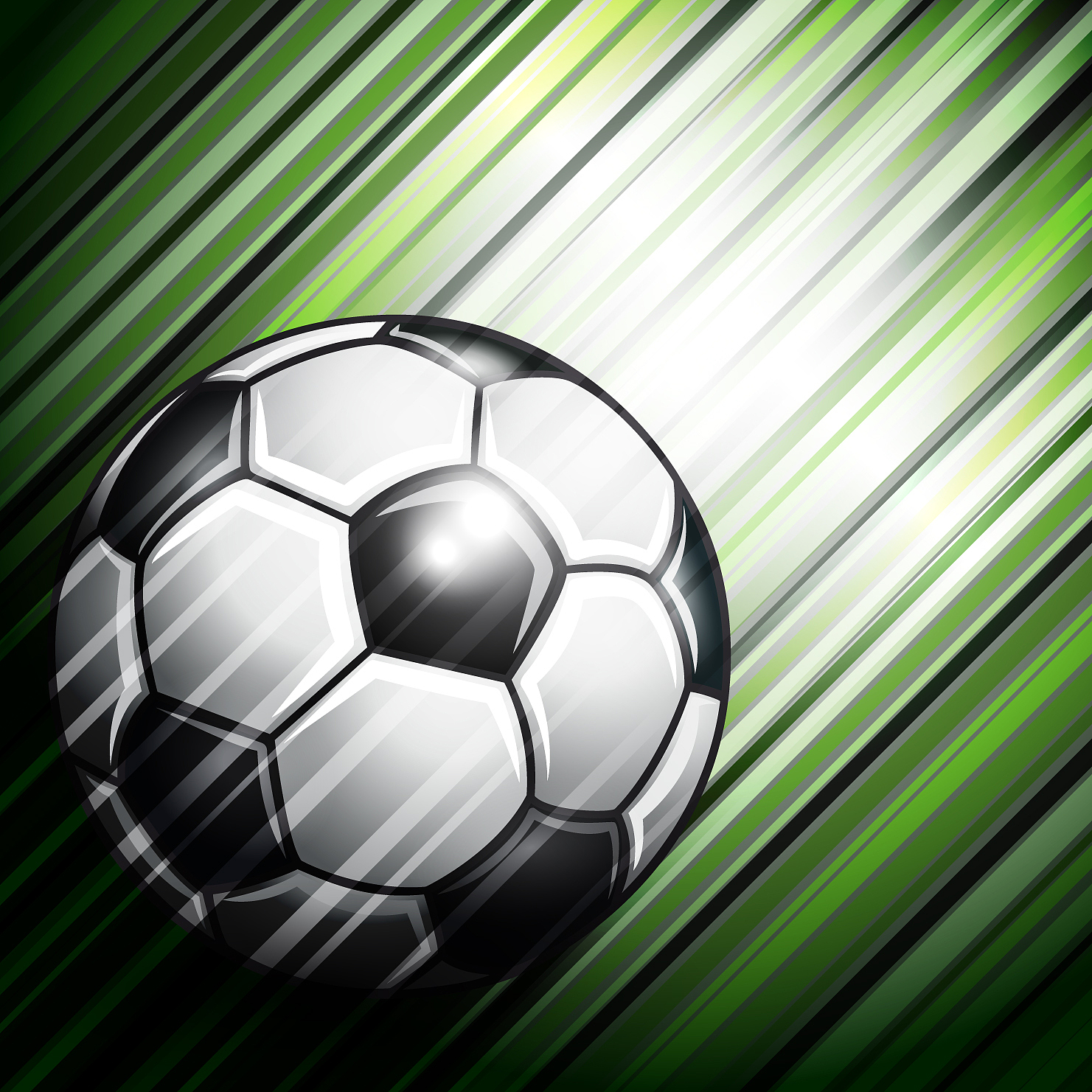 soccer ball on colorful background