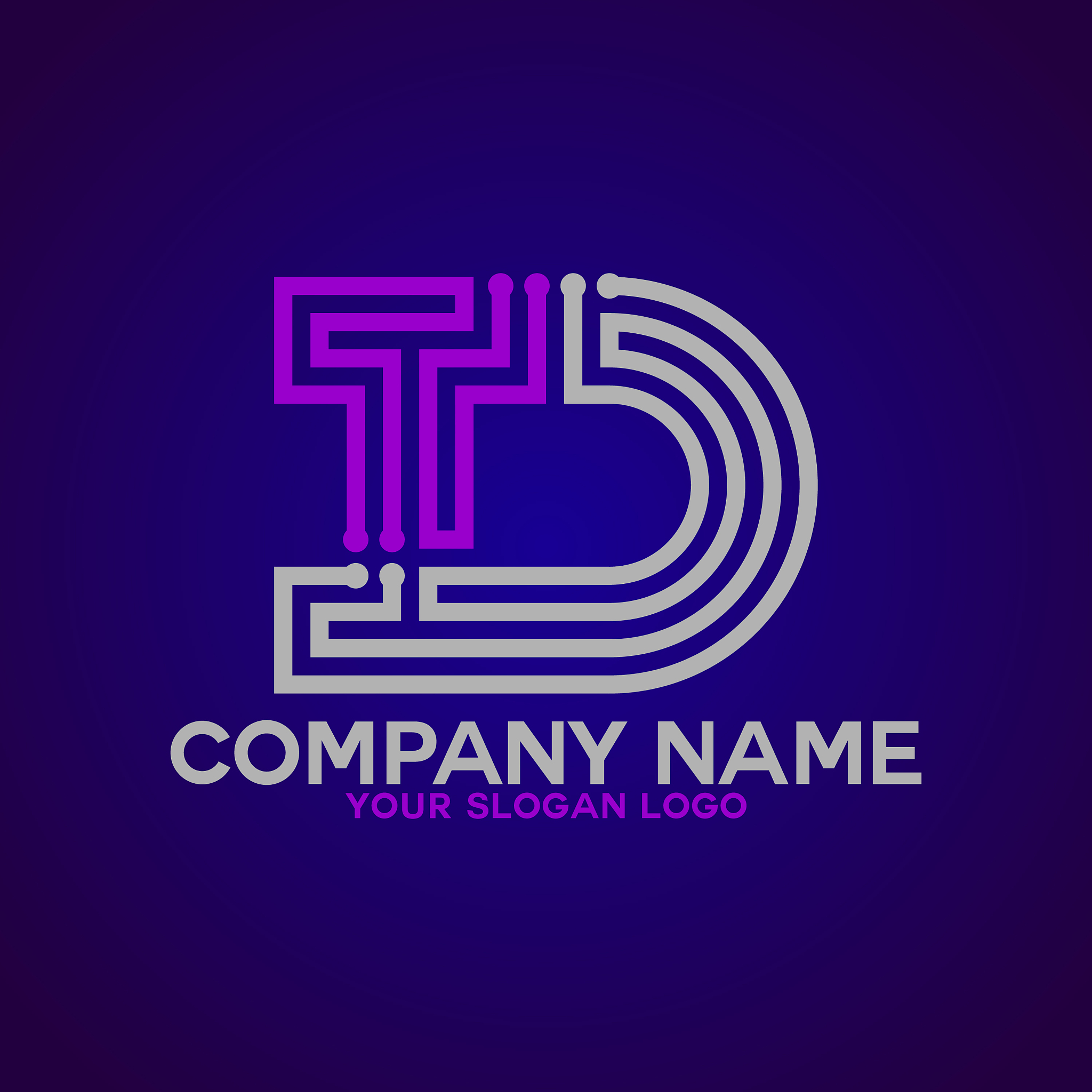 logo letter d and t 3