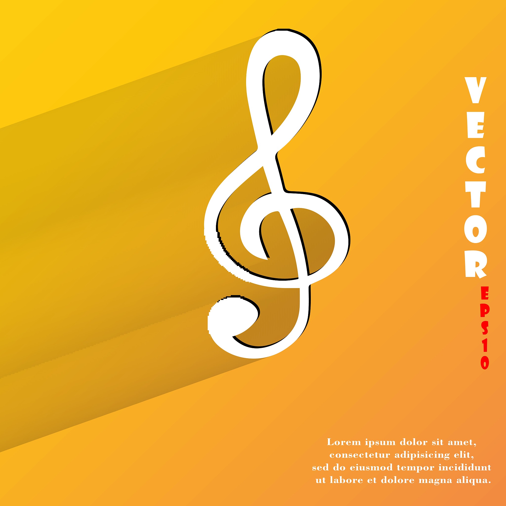 music elements notes web icon, flat design