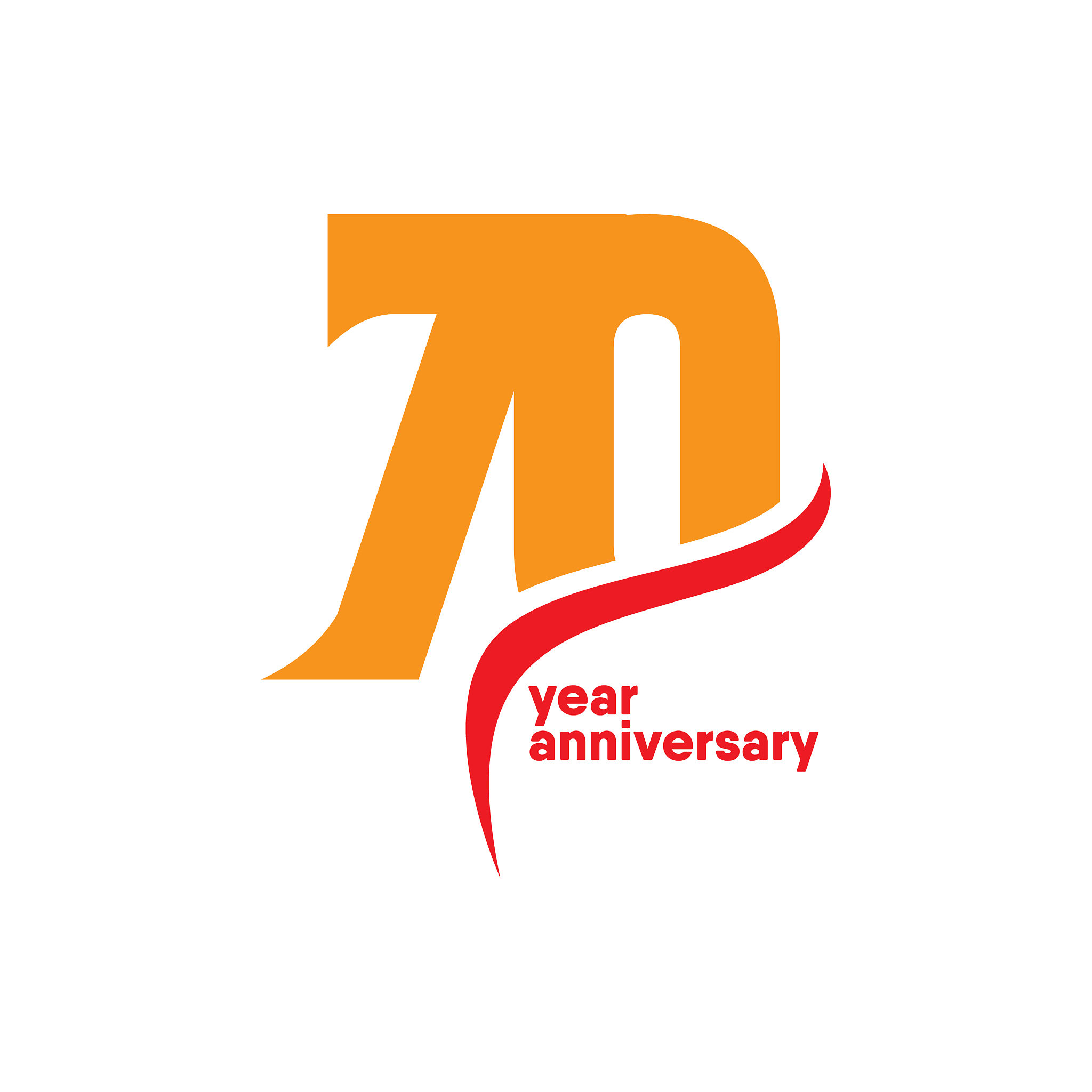 70 year anniversary template design