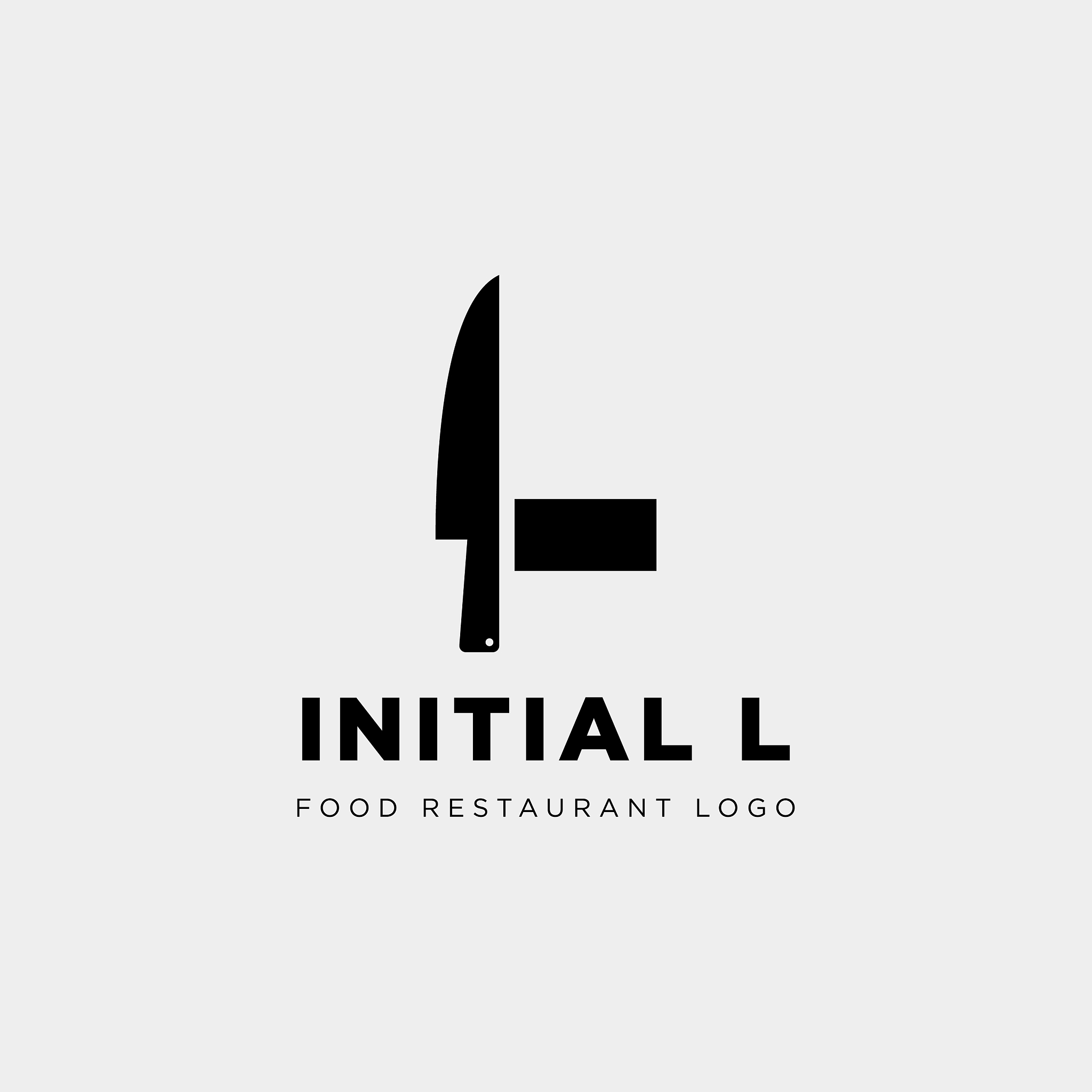 initial l food equipment simple logo template