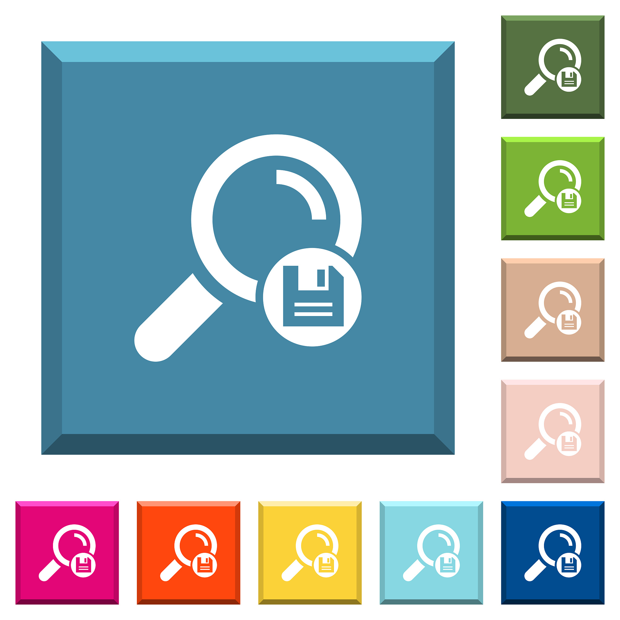 save search results white icons on edged square buttons