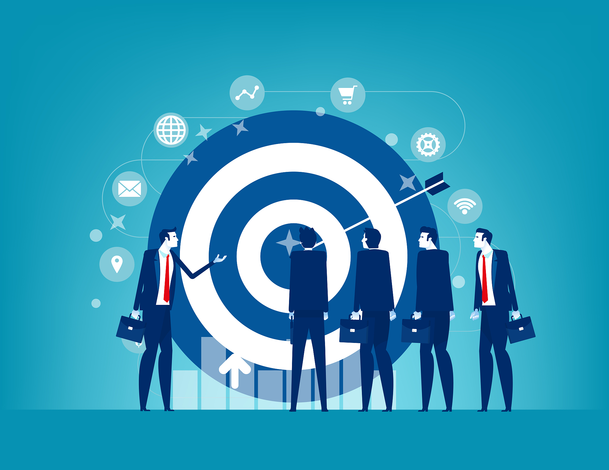 leader and colleague engaged in company goals. concept business 