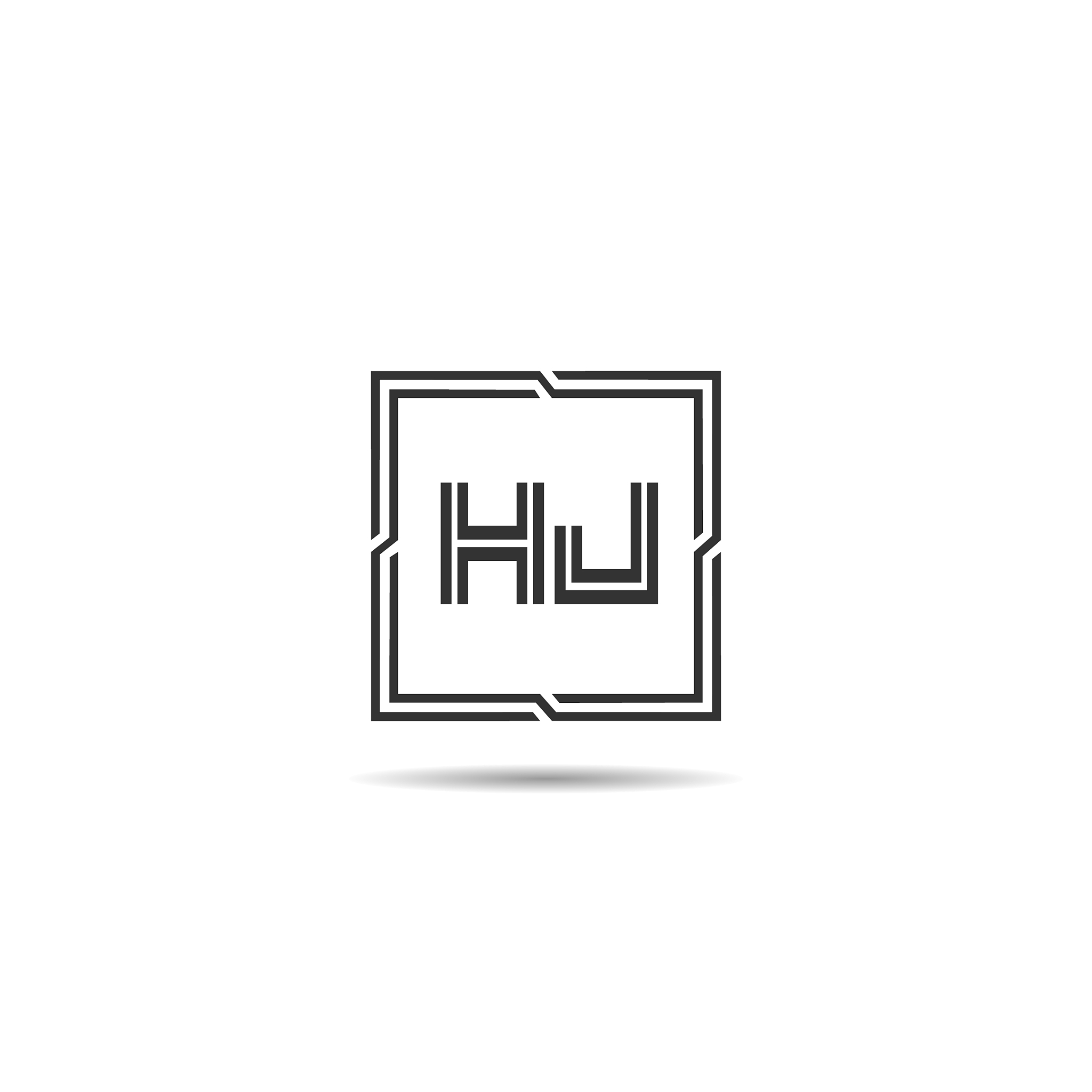initial letter hj logo template design
