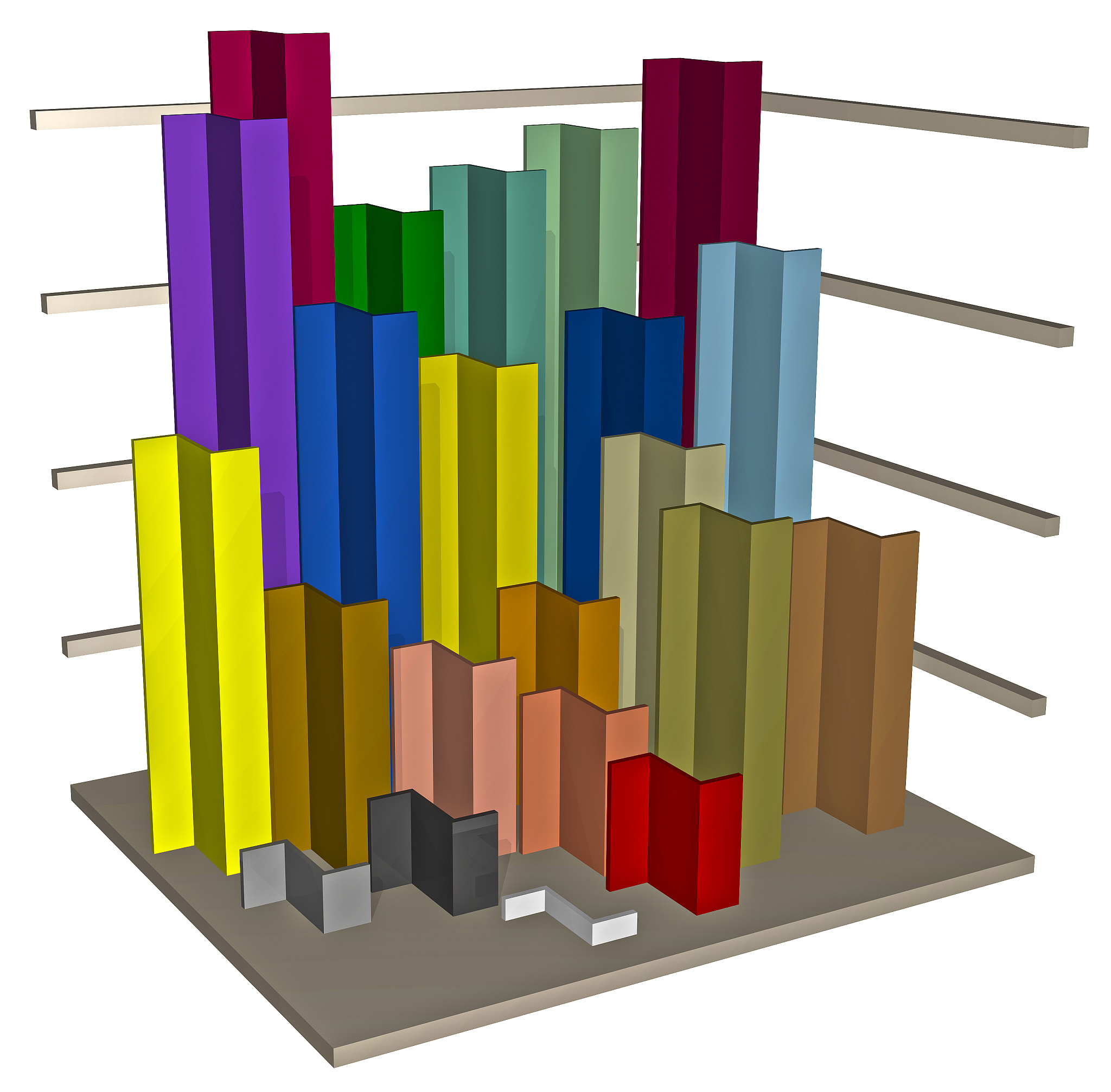 isometric diagram columns