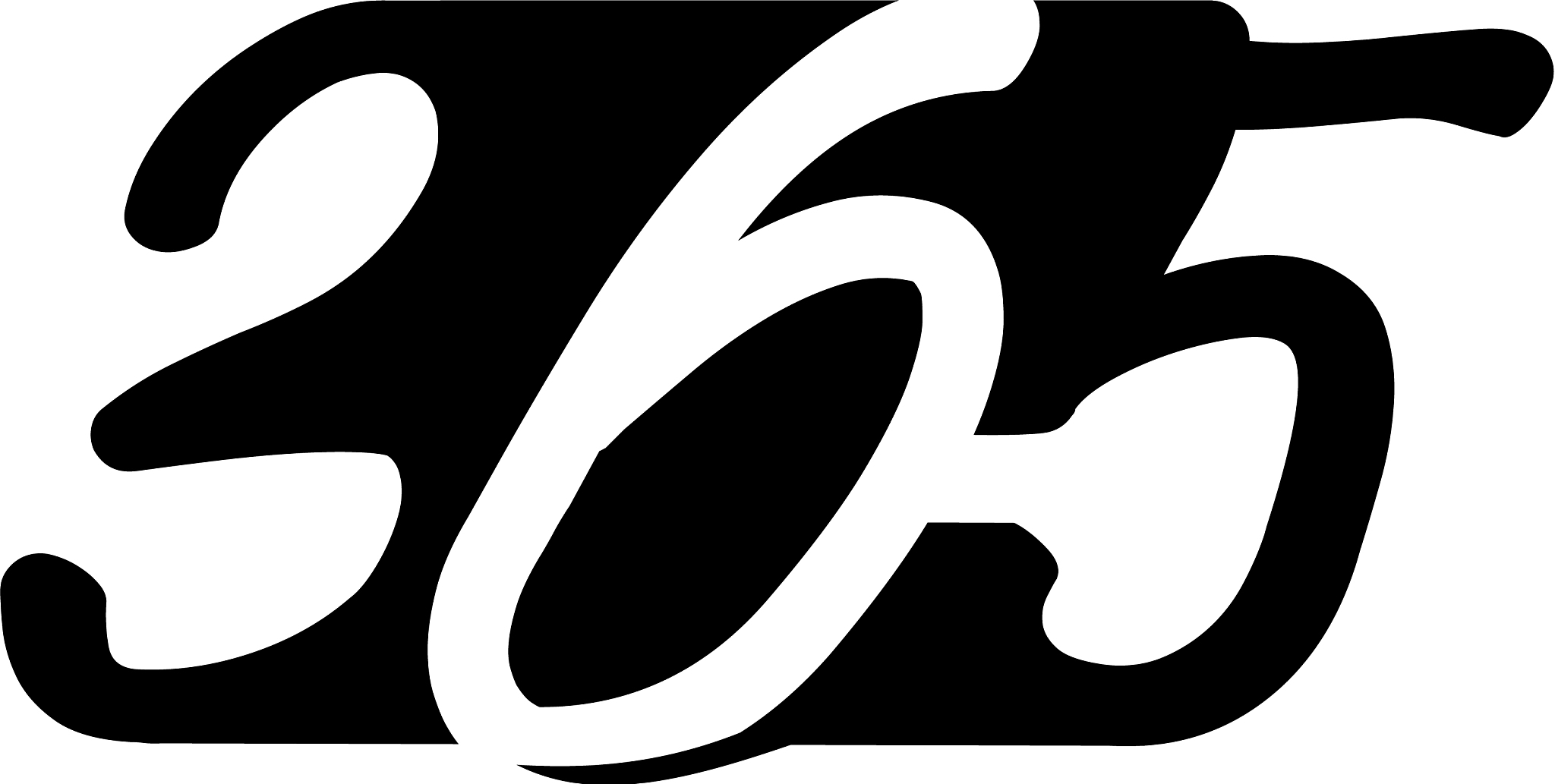 modern 365 infinity logo icon design black
