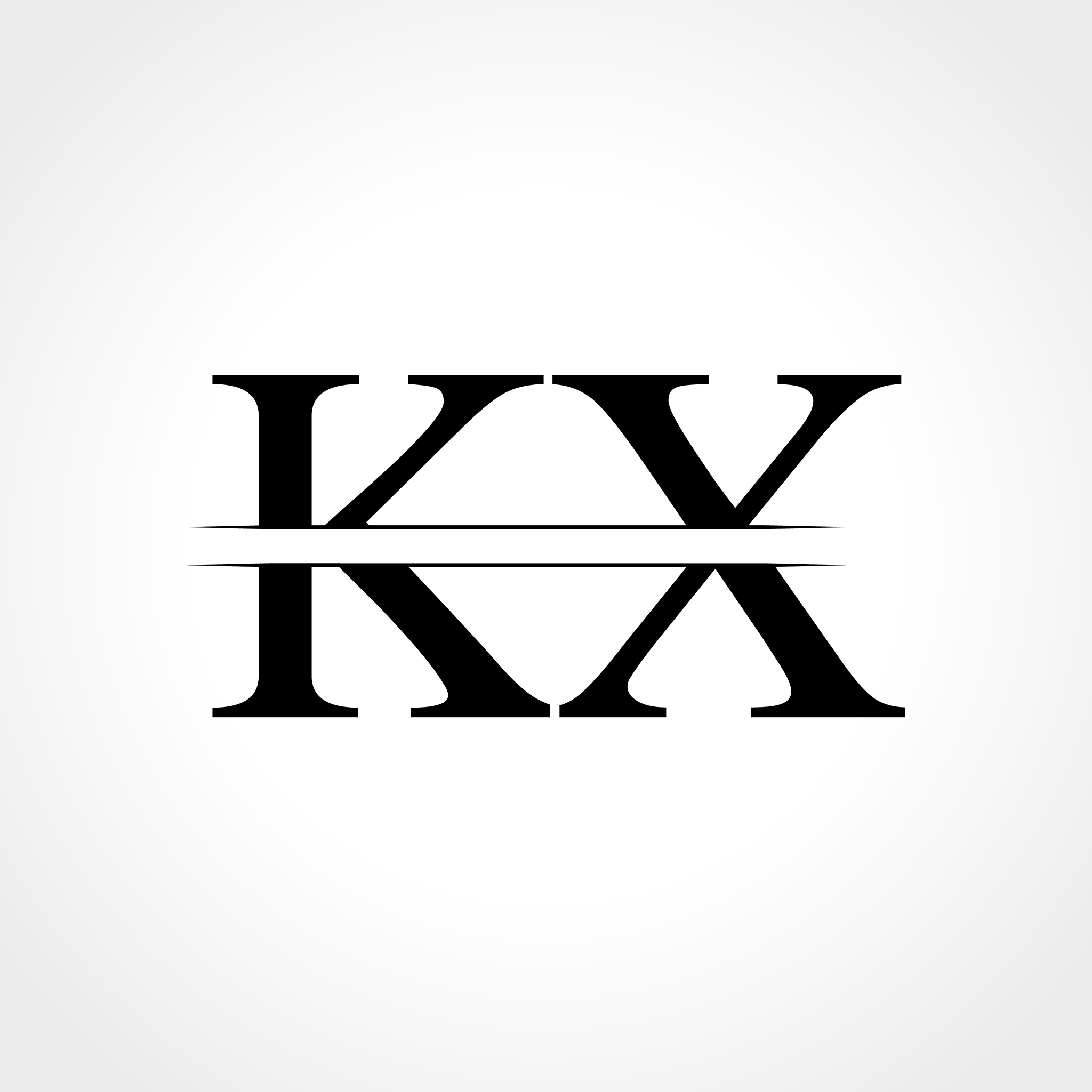 initial kx letter logo design abstract letter kx