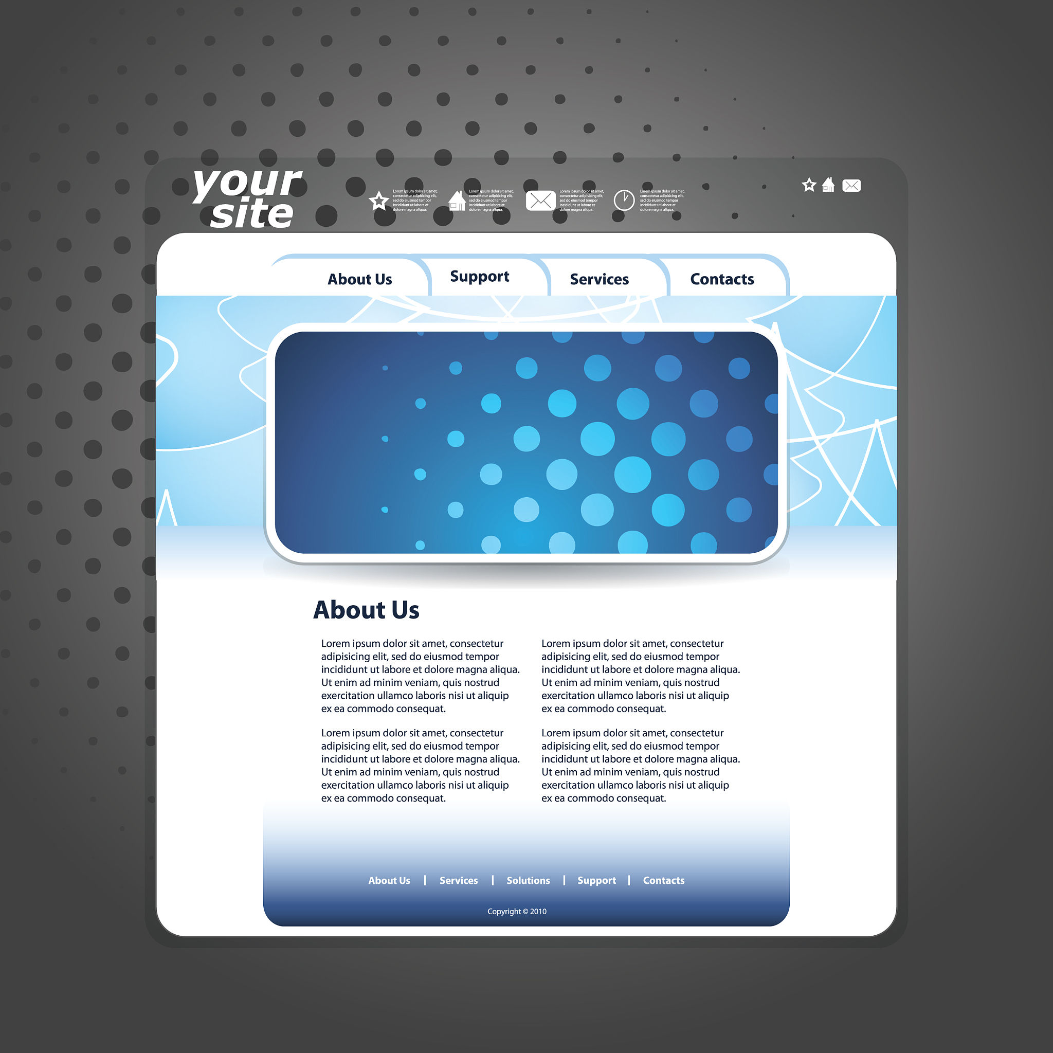 one page website template