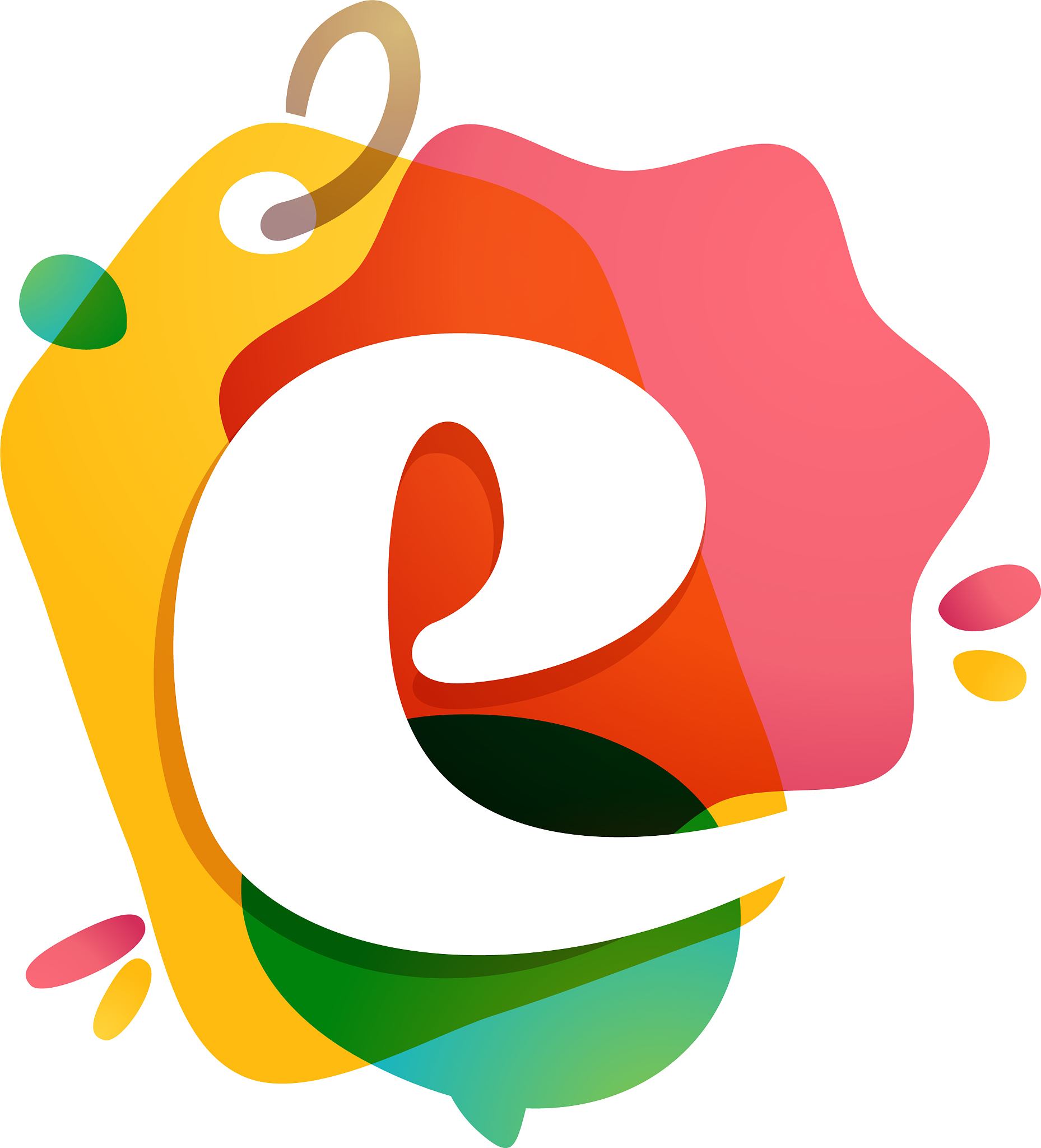 e letter logo with sale tag icon watercolor