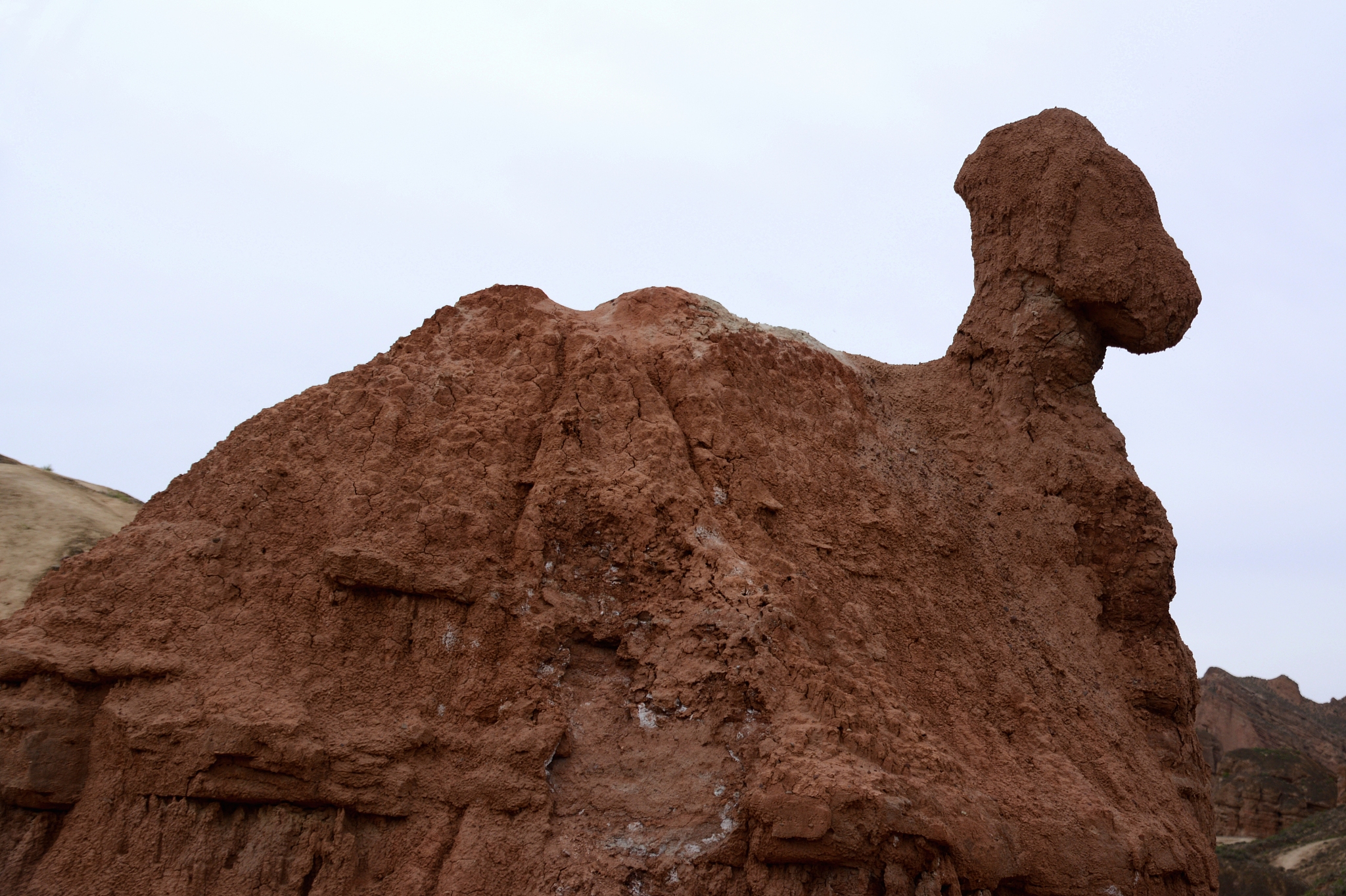 rock formations at binggou danxia geological park, zhangye, gans