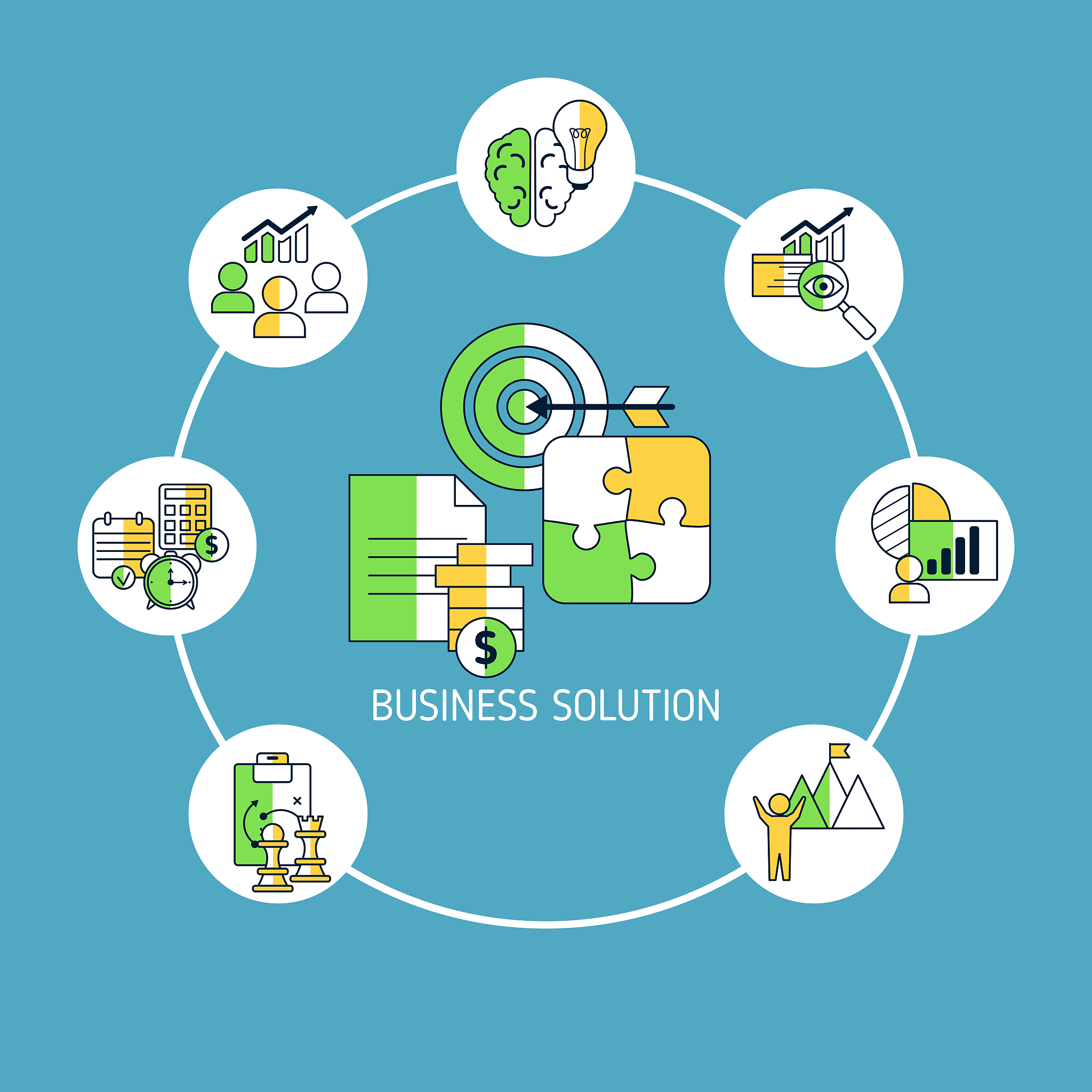 business solutions vector concept