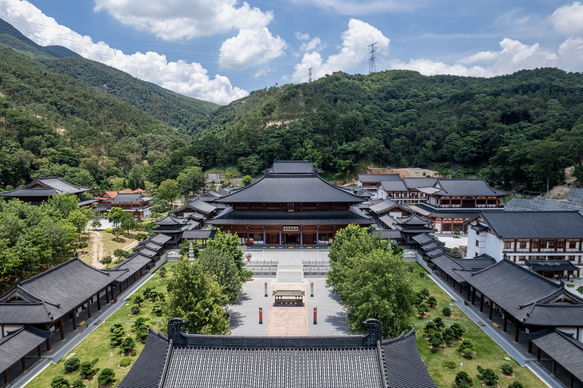 寺庙建筑外立面设计方案案例：长安寺、禅林寺、雁山寺、九华山寺