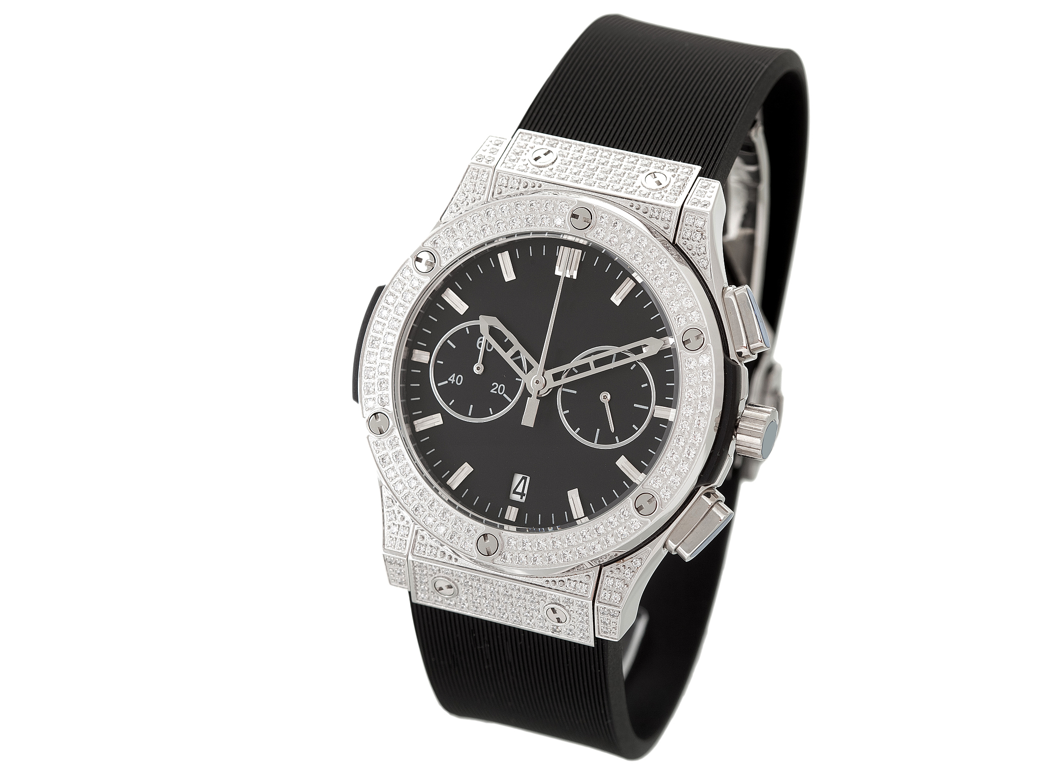 wrist watch on a white background, nobody.