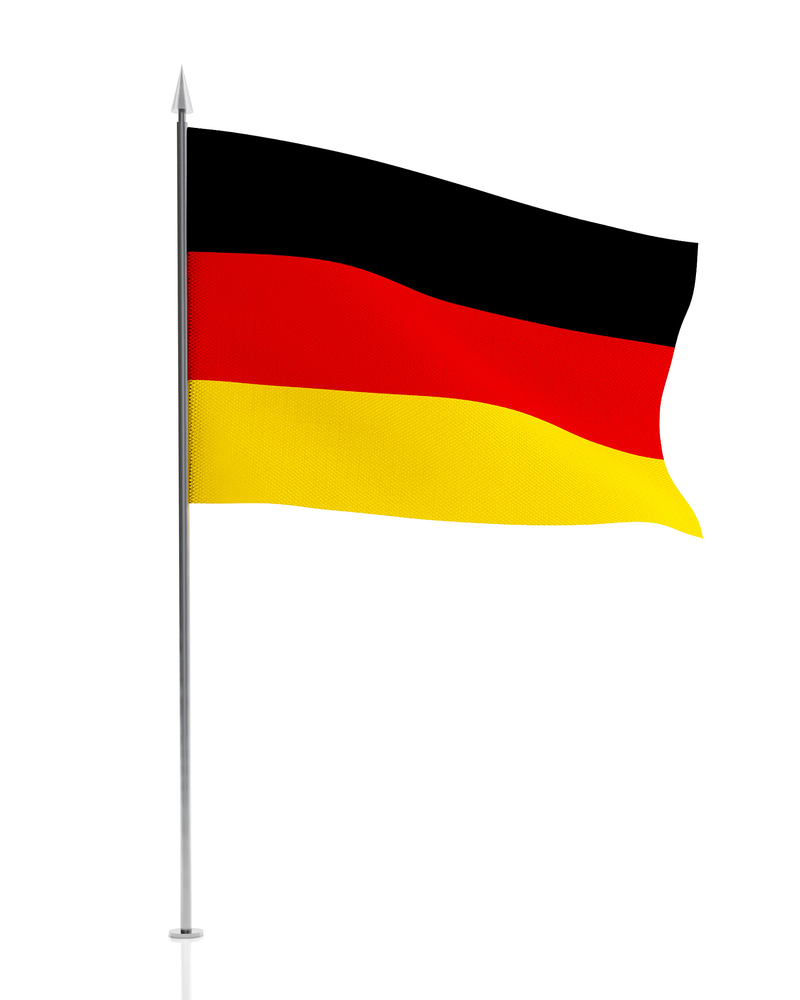 german flag isolated on white