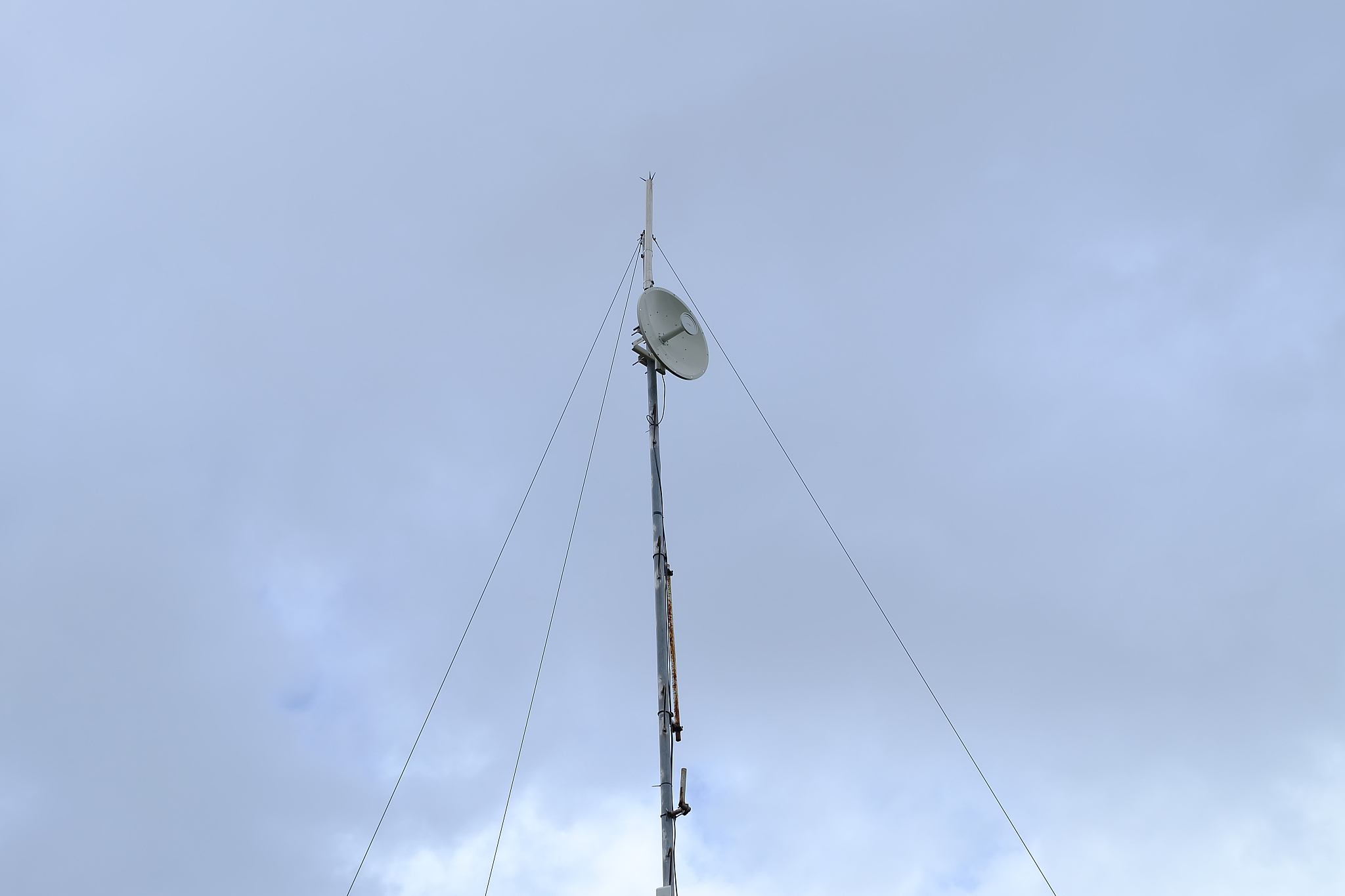 communication signal on blue sky