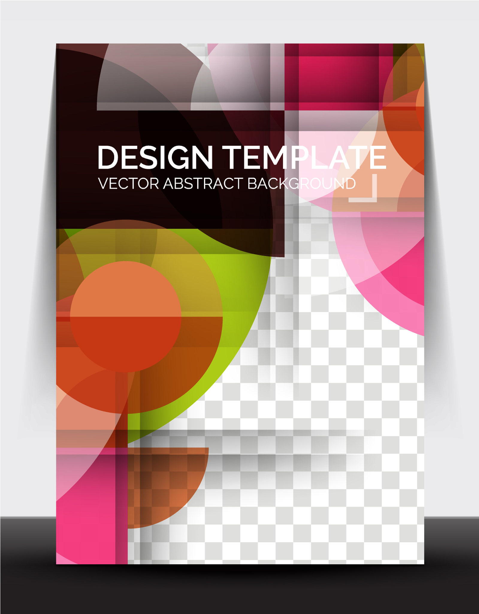 a4 flyer annual report circle design