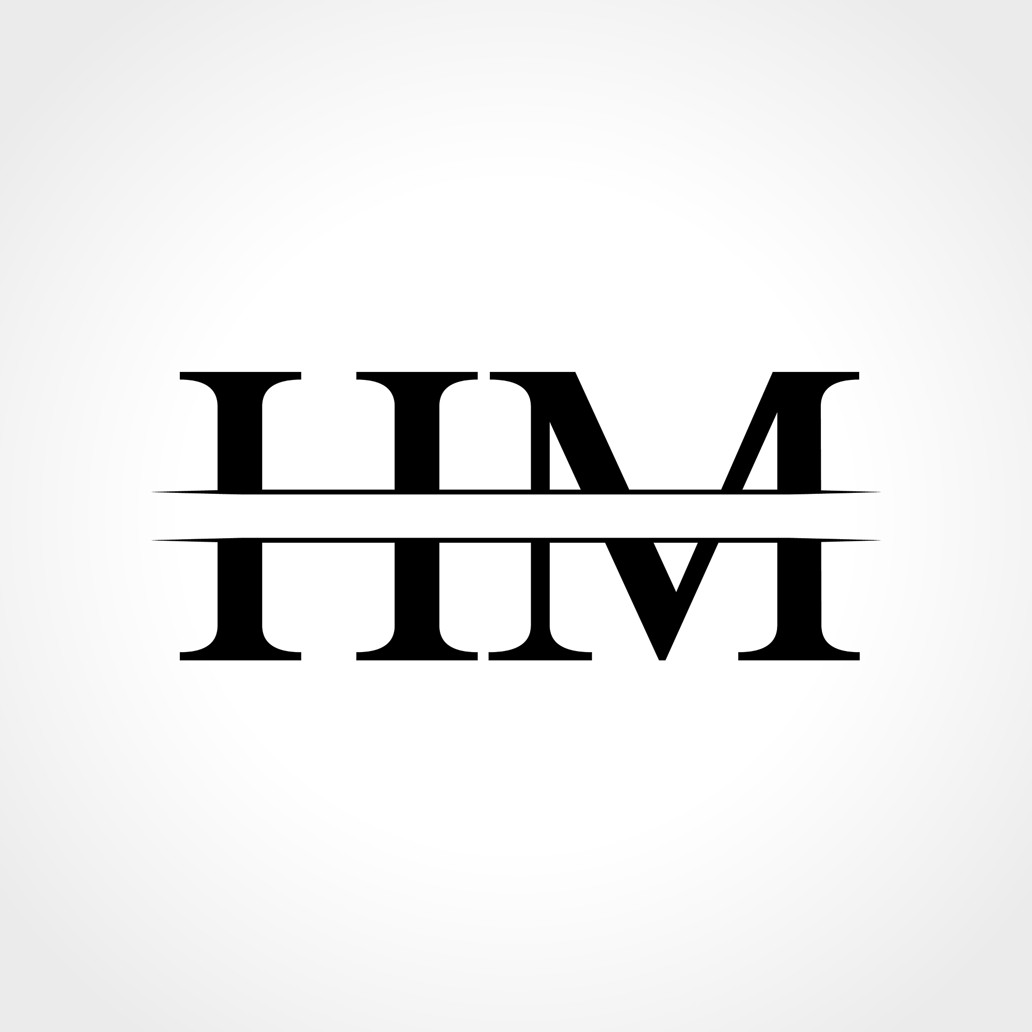 hm letter type logo design template abstract