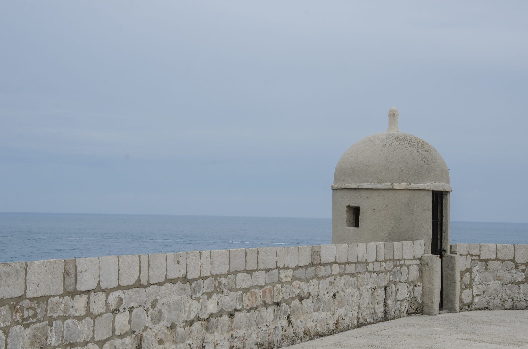 view of the gun turret on dubrovnik city