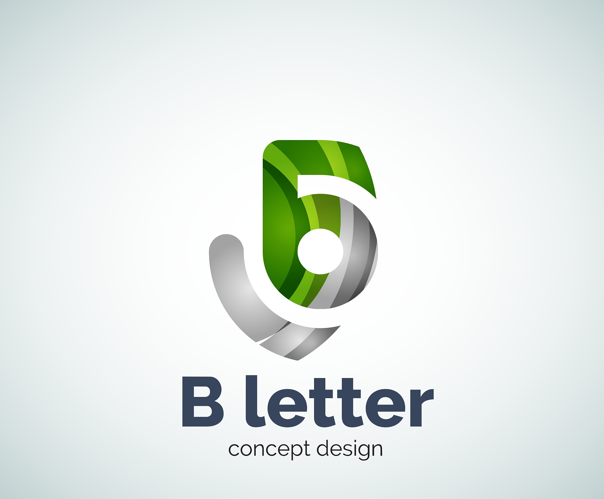 b letter concept logo template