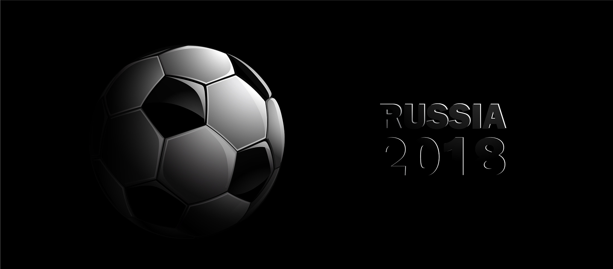 soccer ball on black