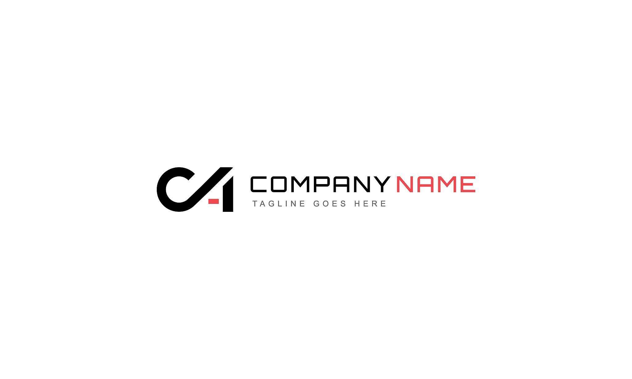 c and a vector logo image