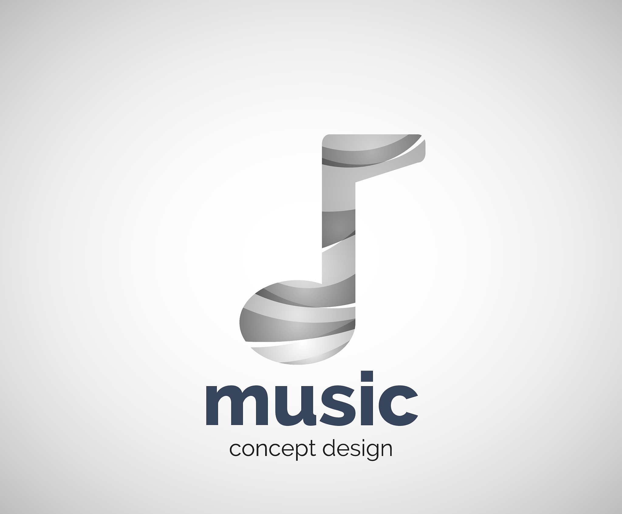music note logo template