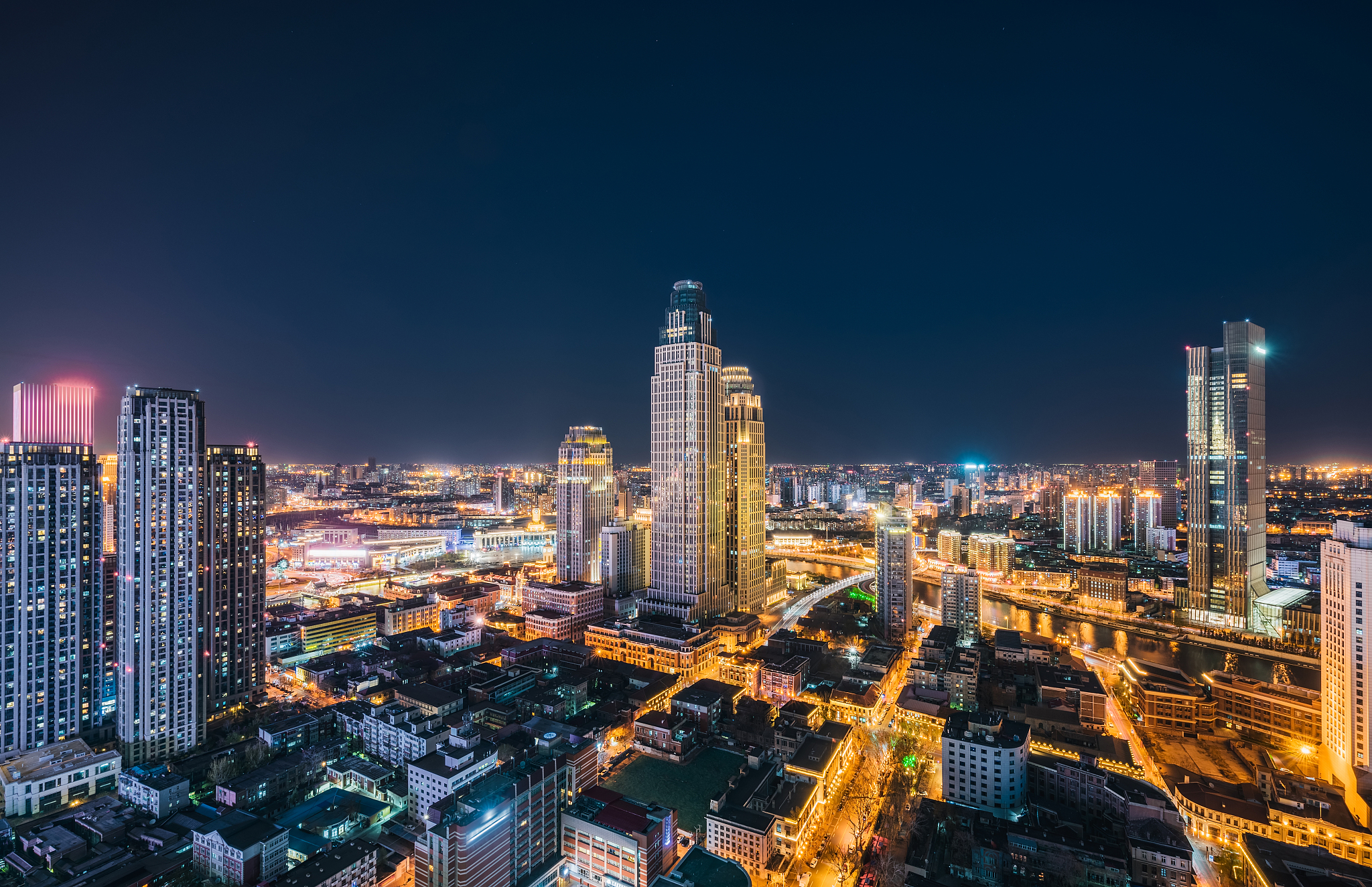 urban landscape at night