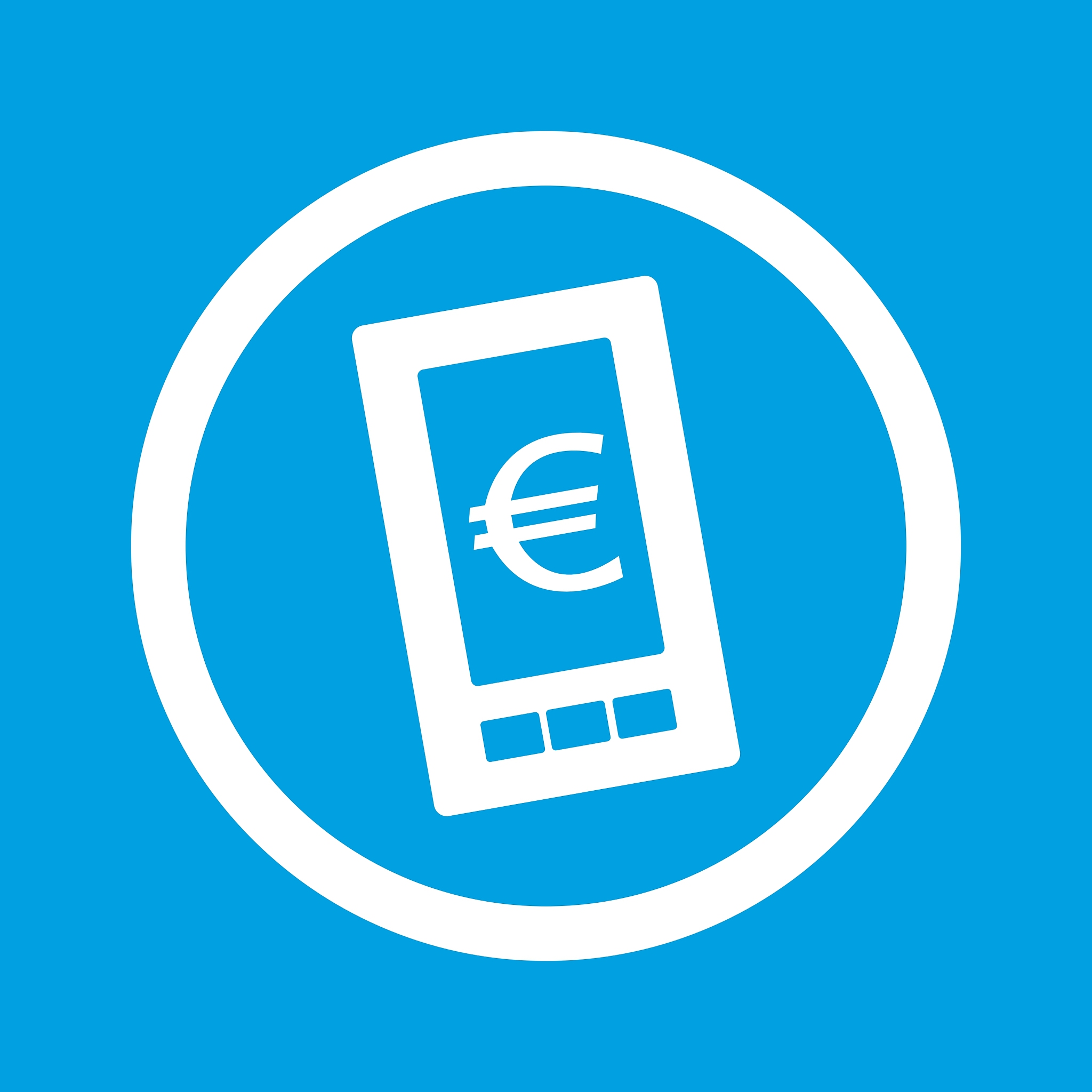 euro on screen sign icon