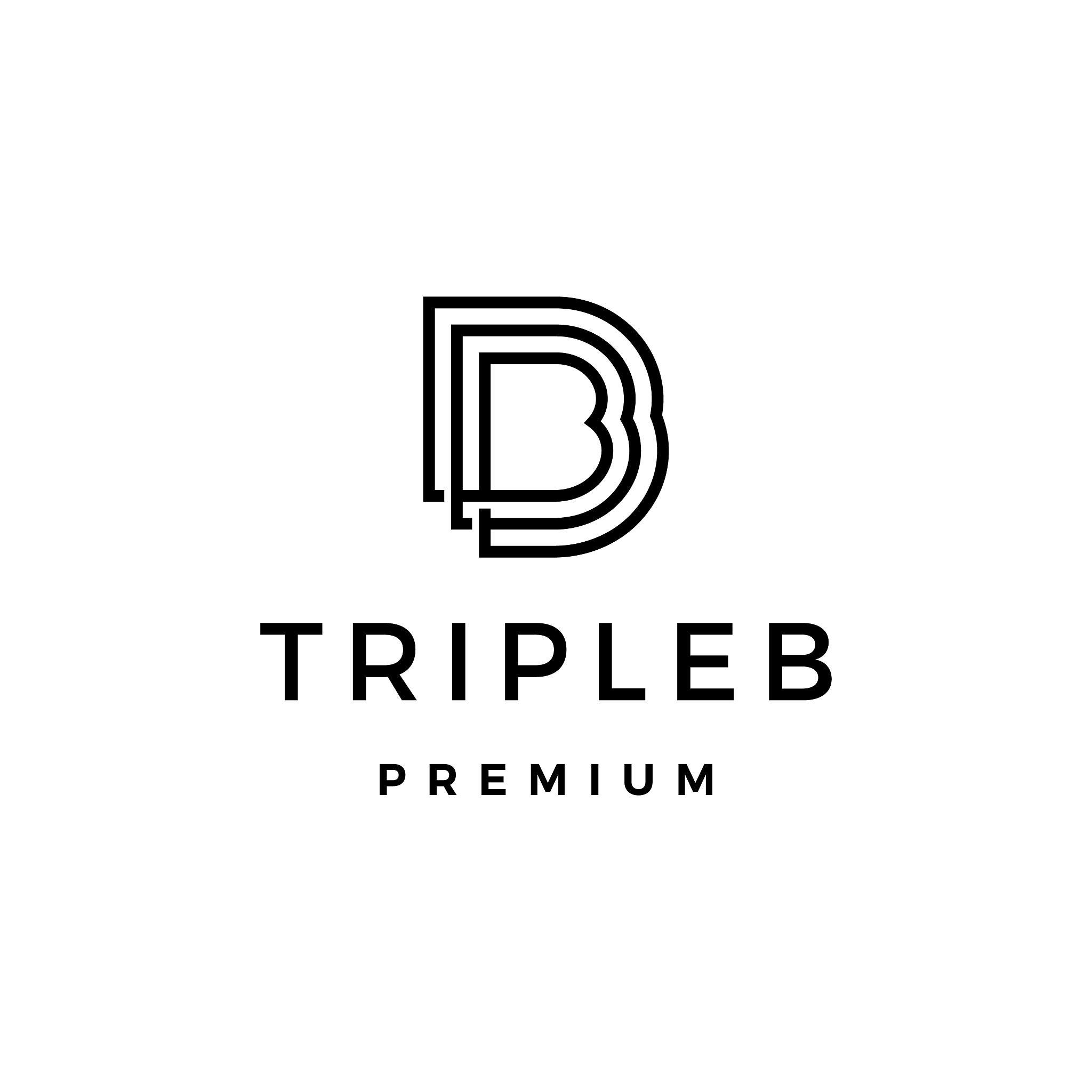 triple b letter logo icon