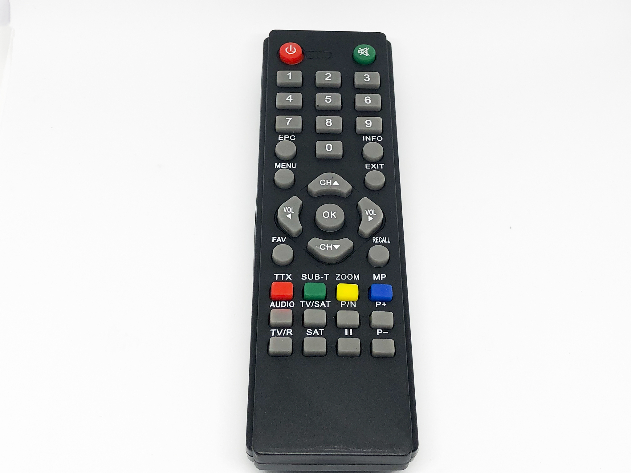 receiver tv remote control white background