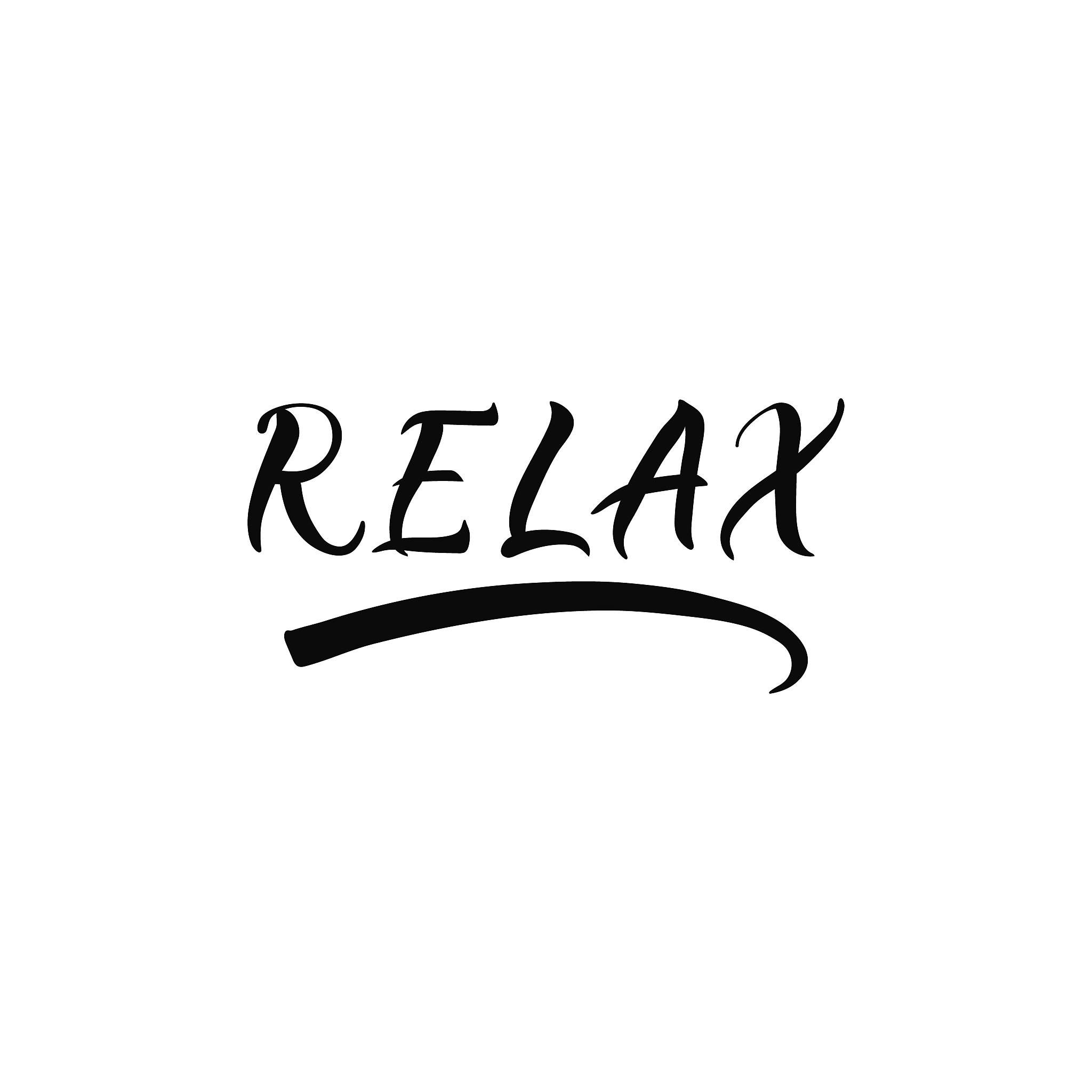 relax. lettering. calligraphy vector illustration