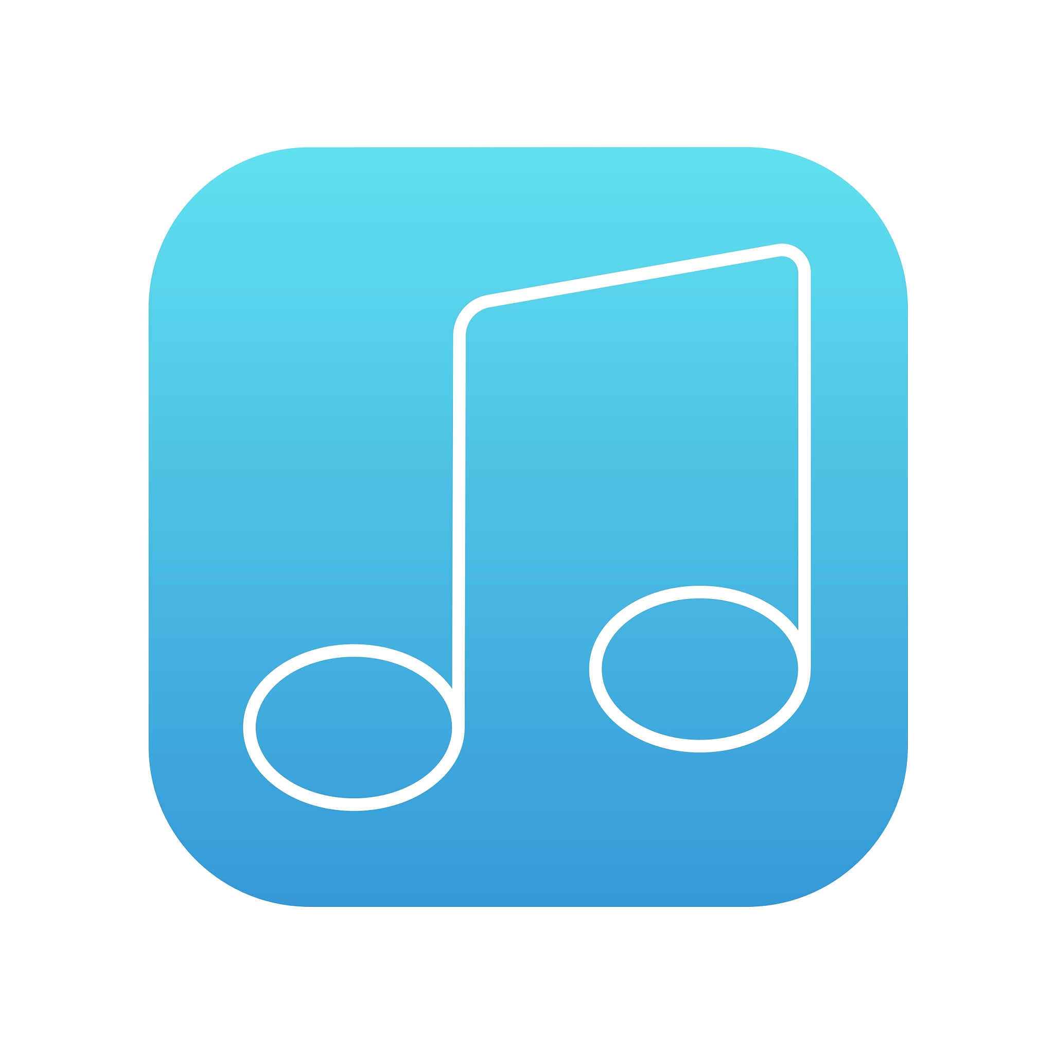 music note line icon