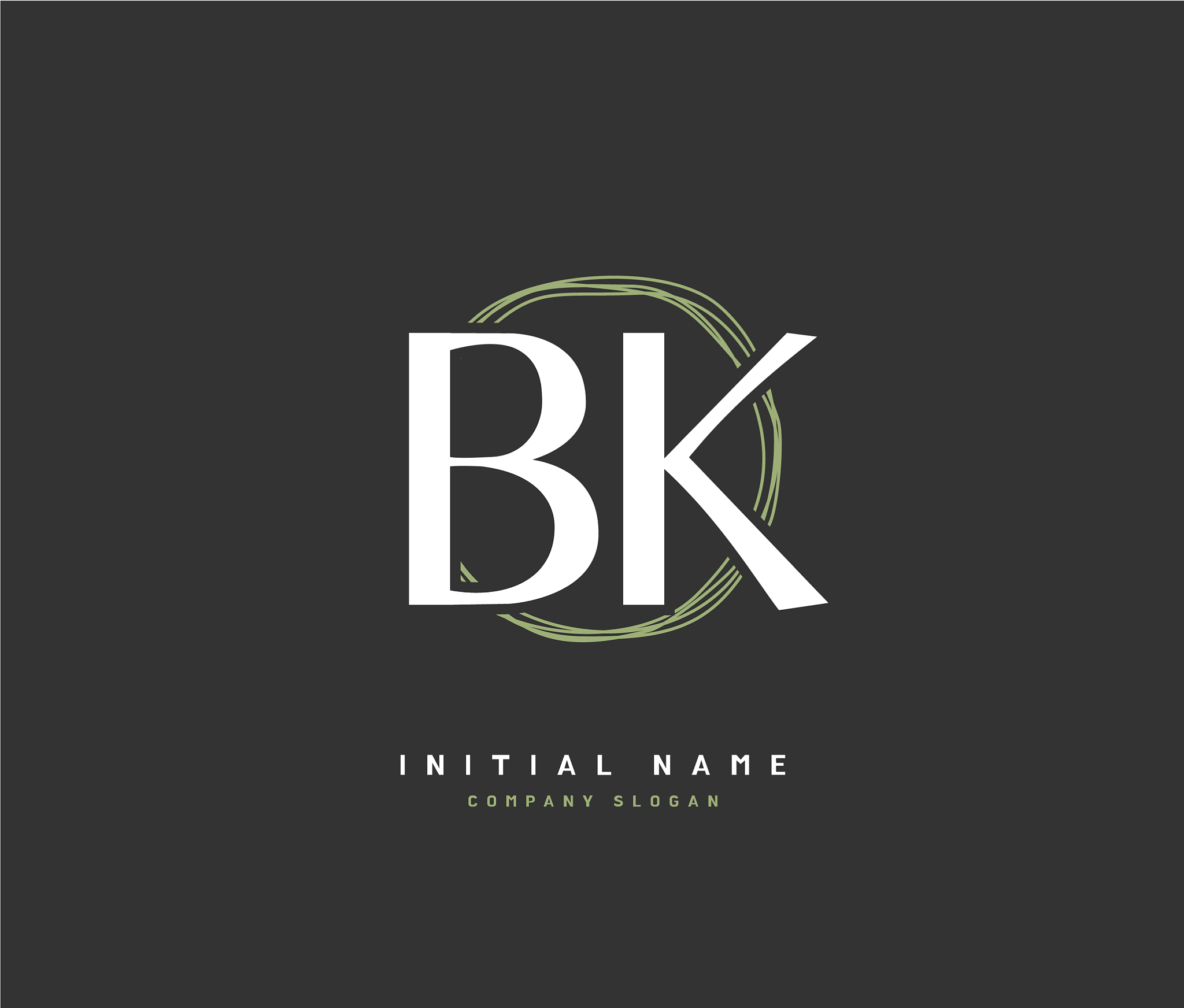 b k bk beauty initial logo handwriting logo of