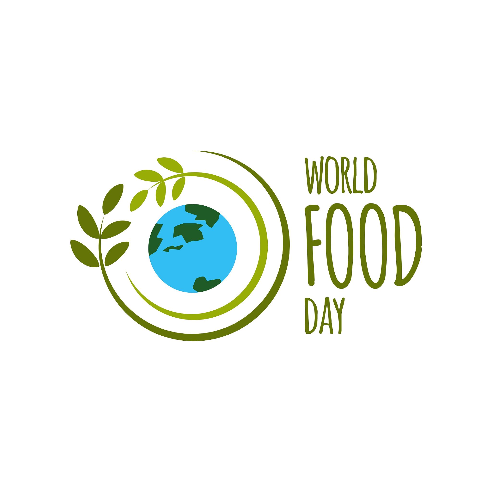 world food day logo vector template design illustration