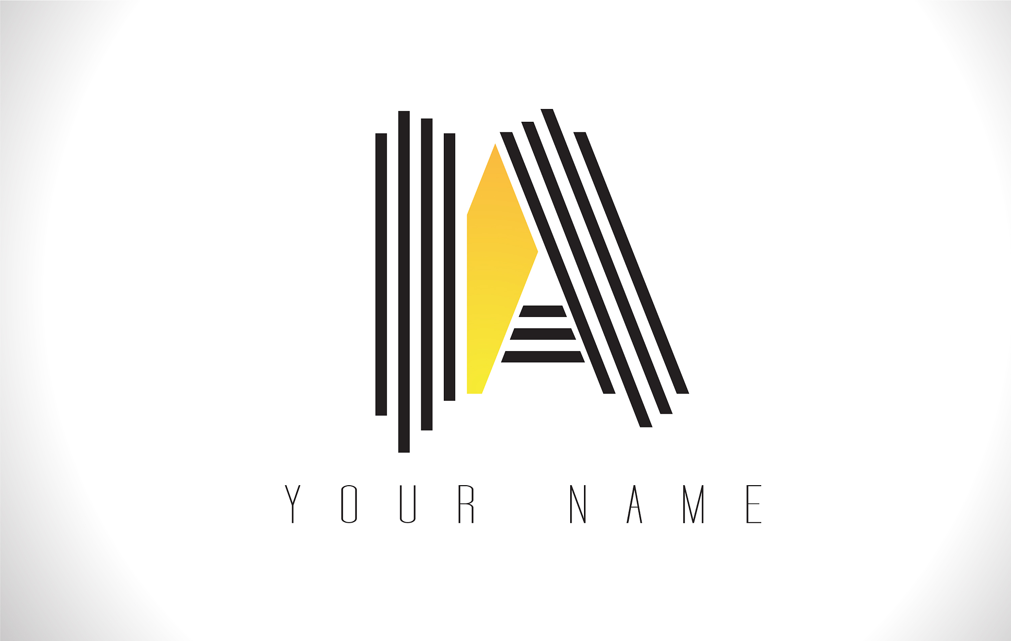 ia black lines letter logo creative line letters