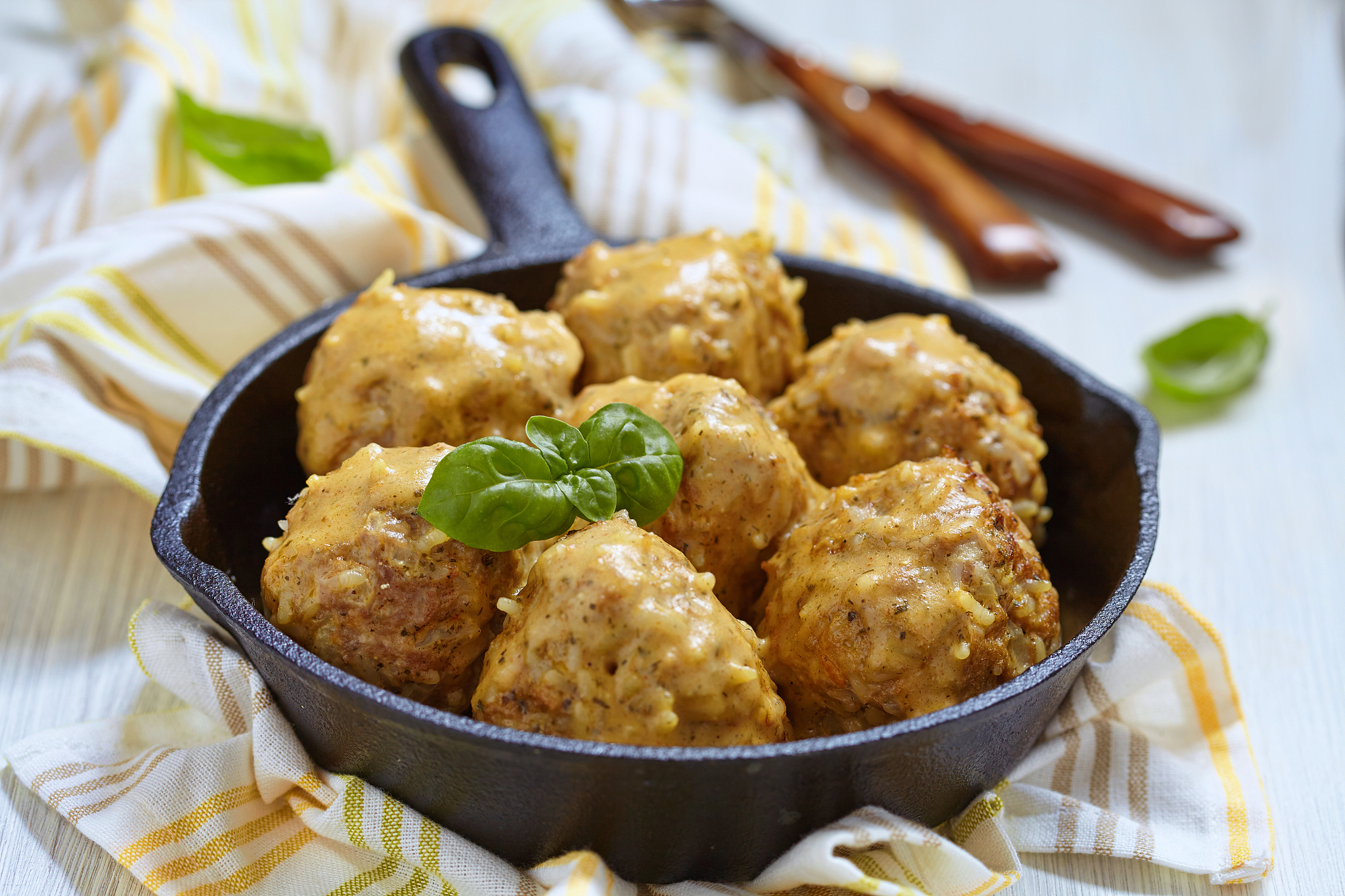 meatballs with riceand vegetable