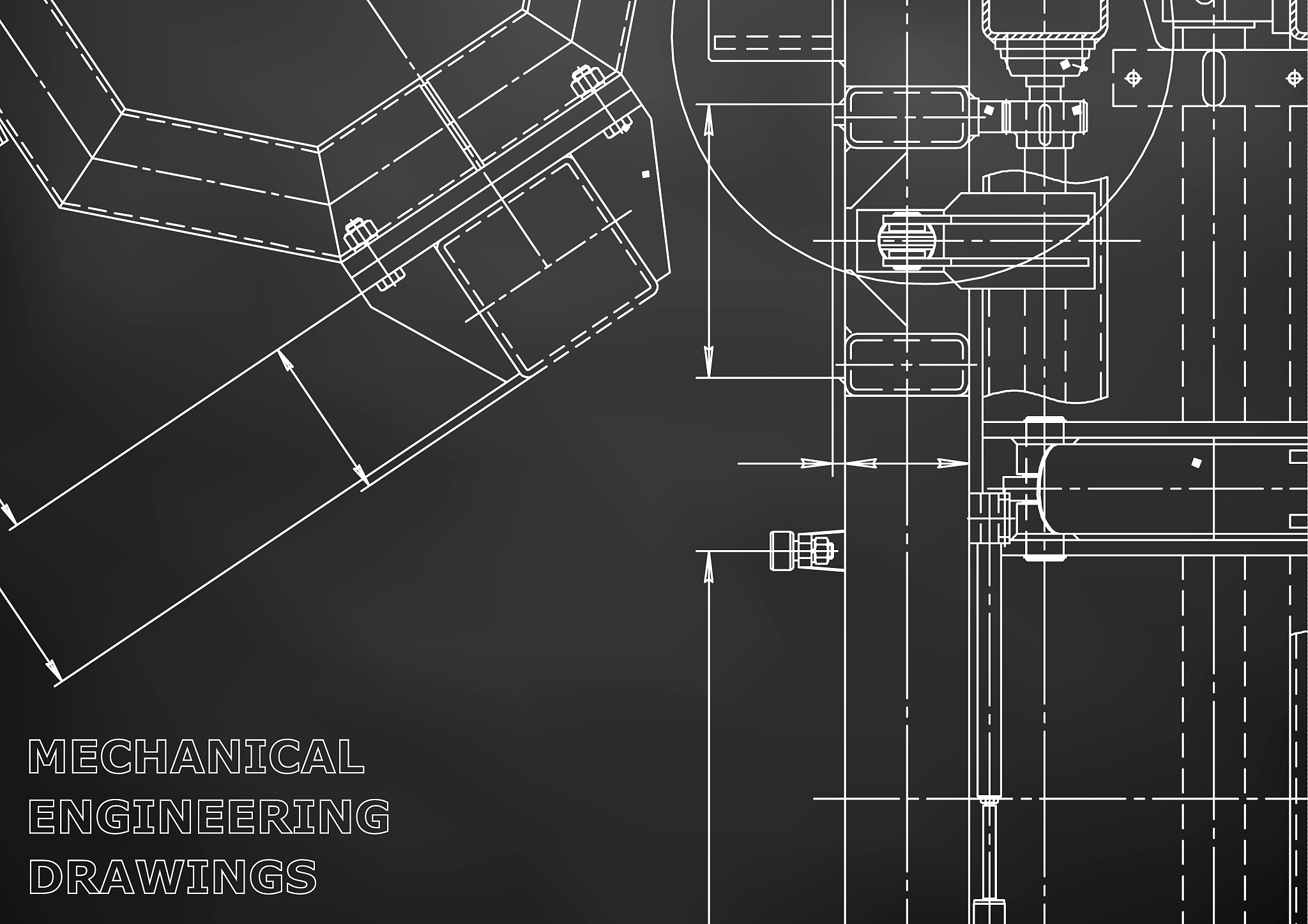 blueprint, sketch. vector engineering illustration