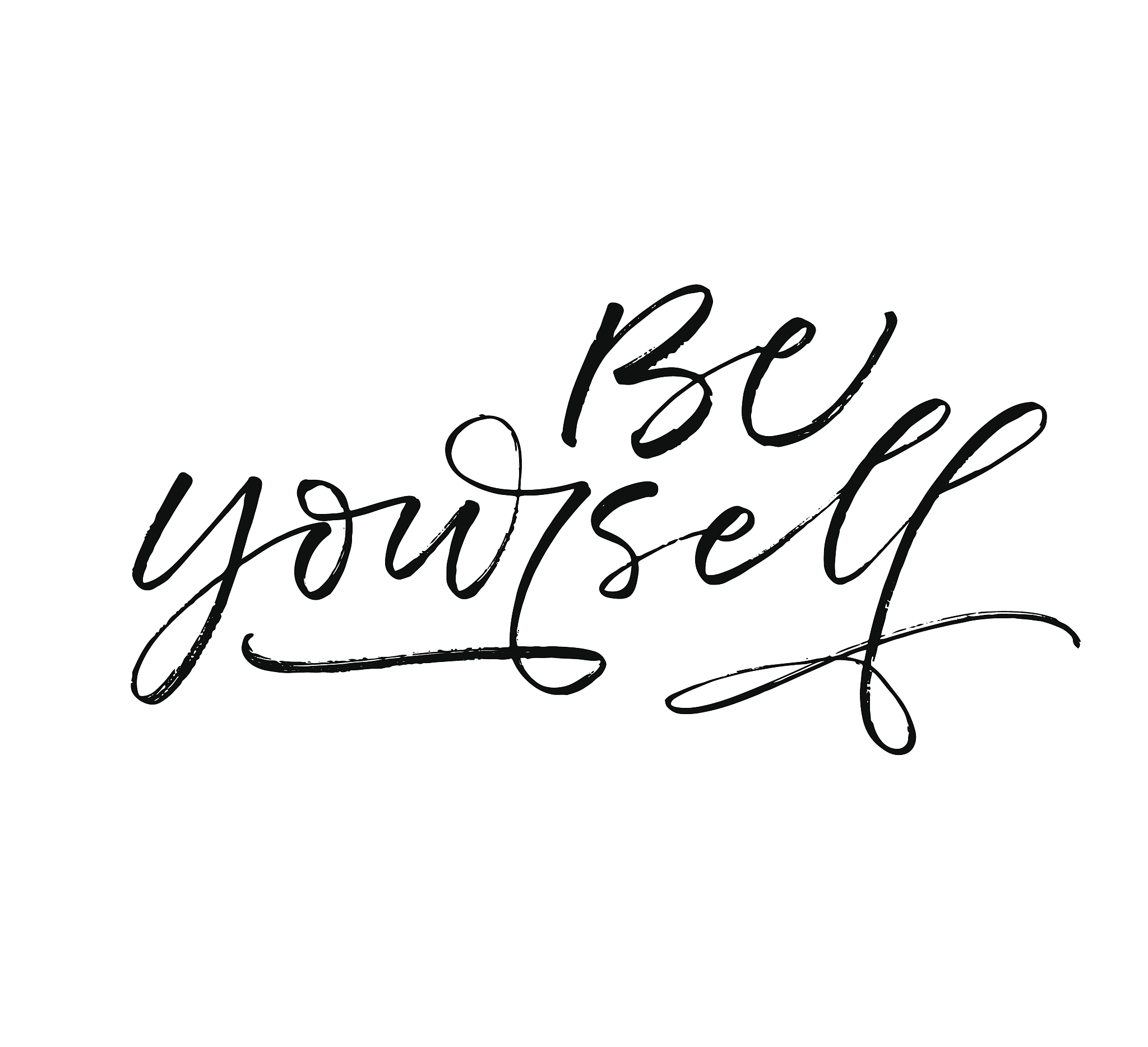 be yourself postcard.