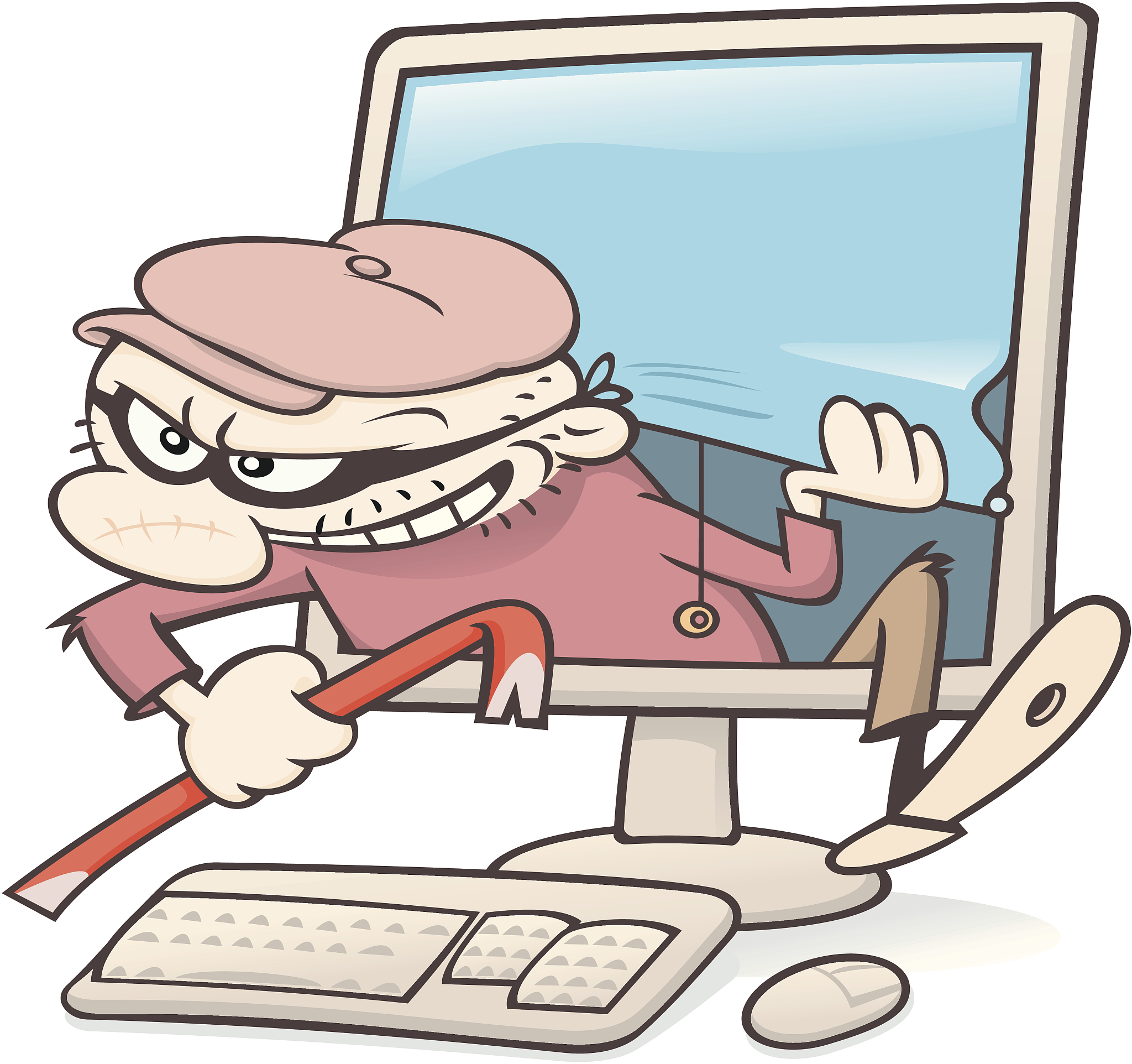 Cartoon Hacker Girl:  Mischievous & Tech-Savvy