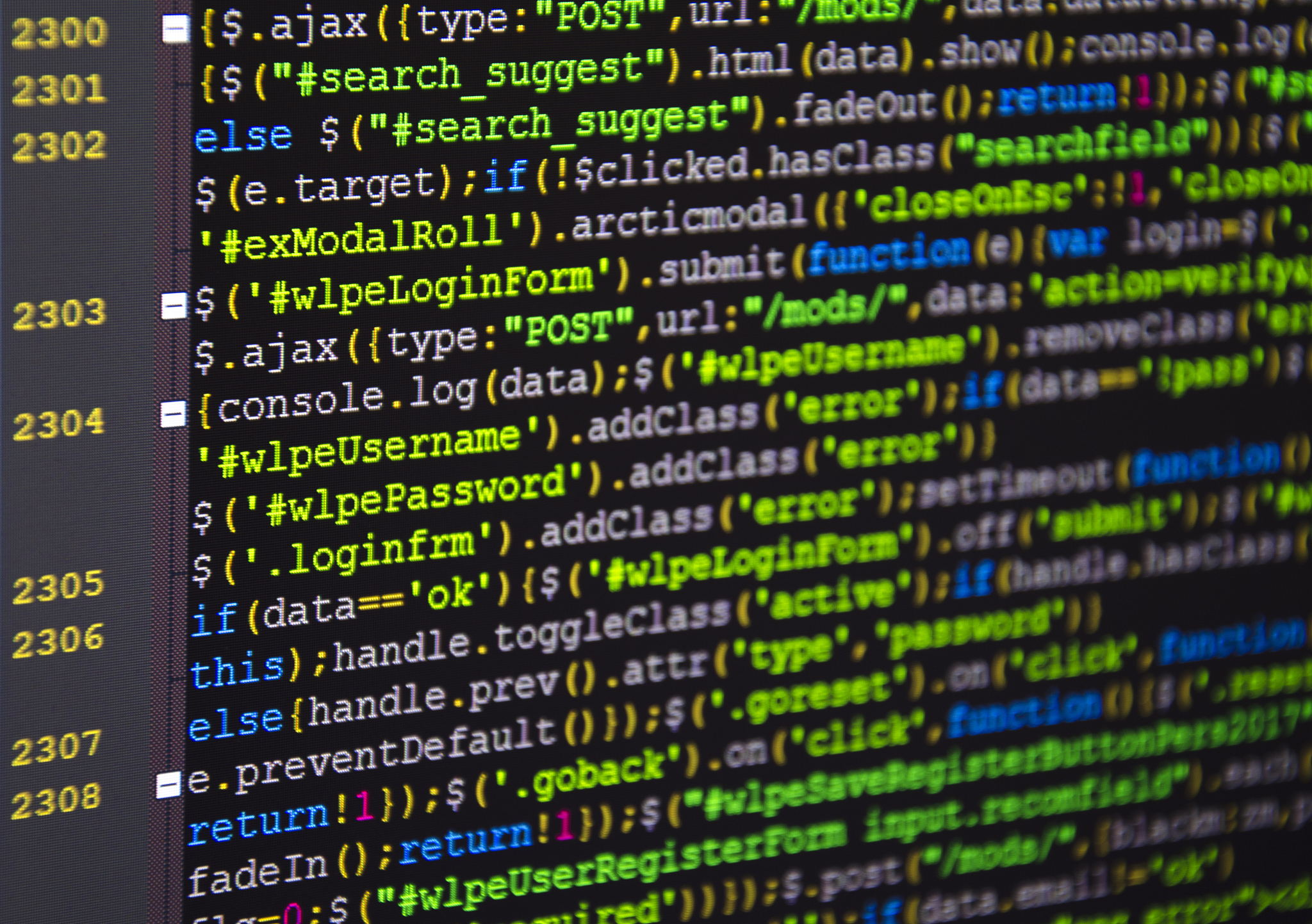 software developer programming code. abstract computer script co