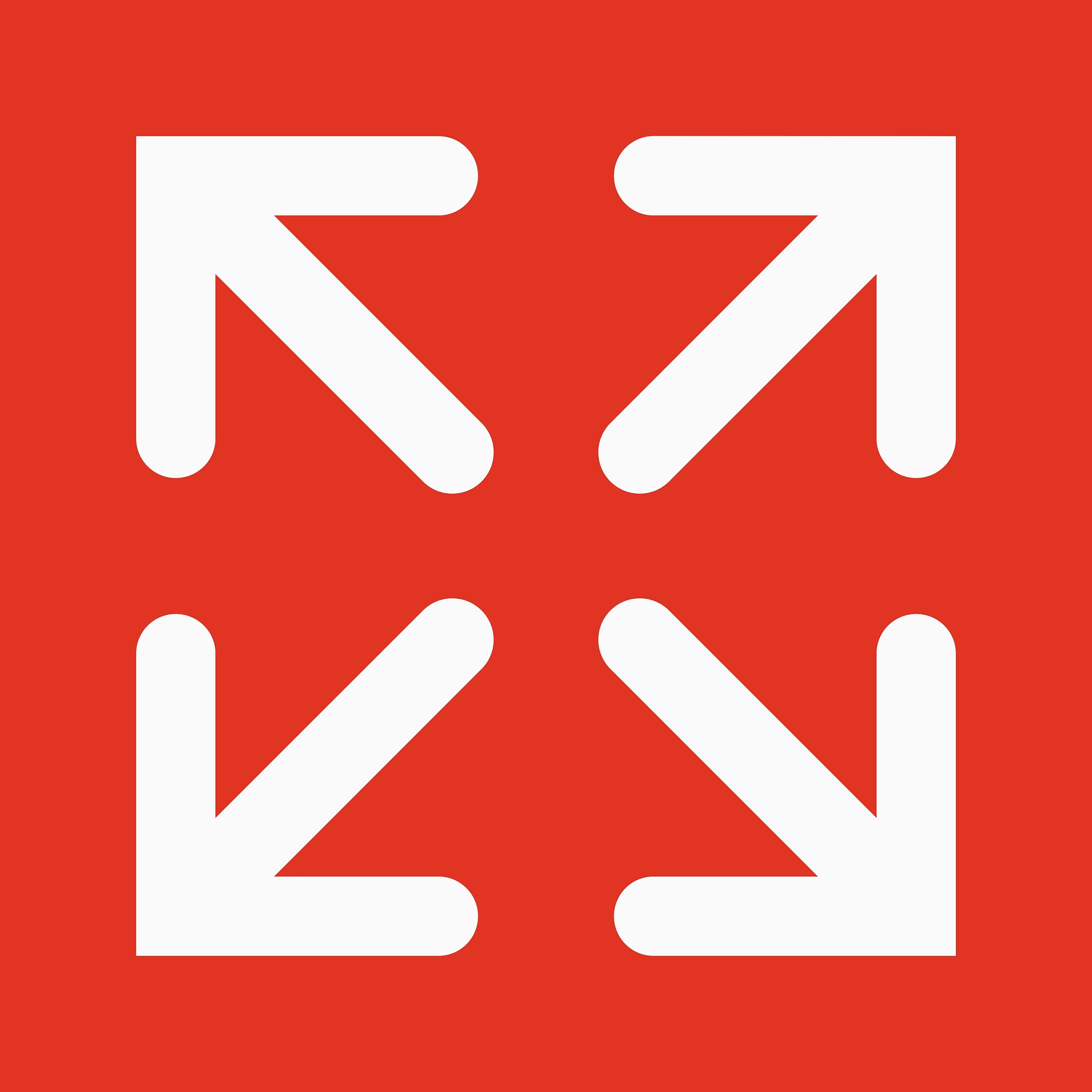 the full screen icon arrows symbol flat