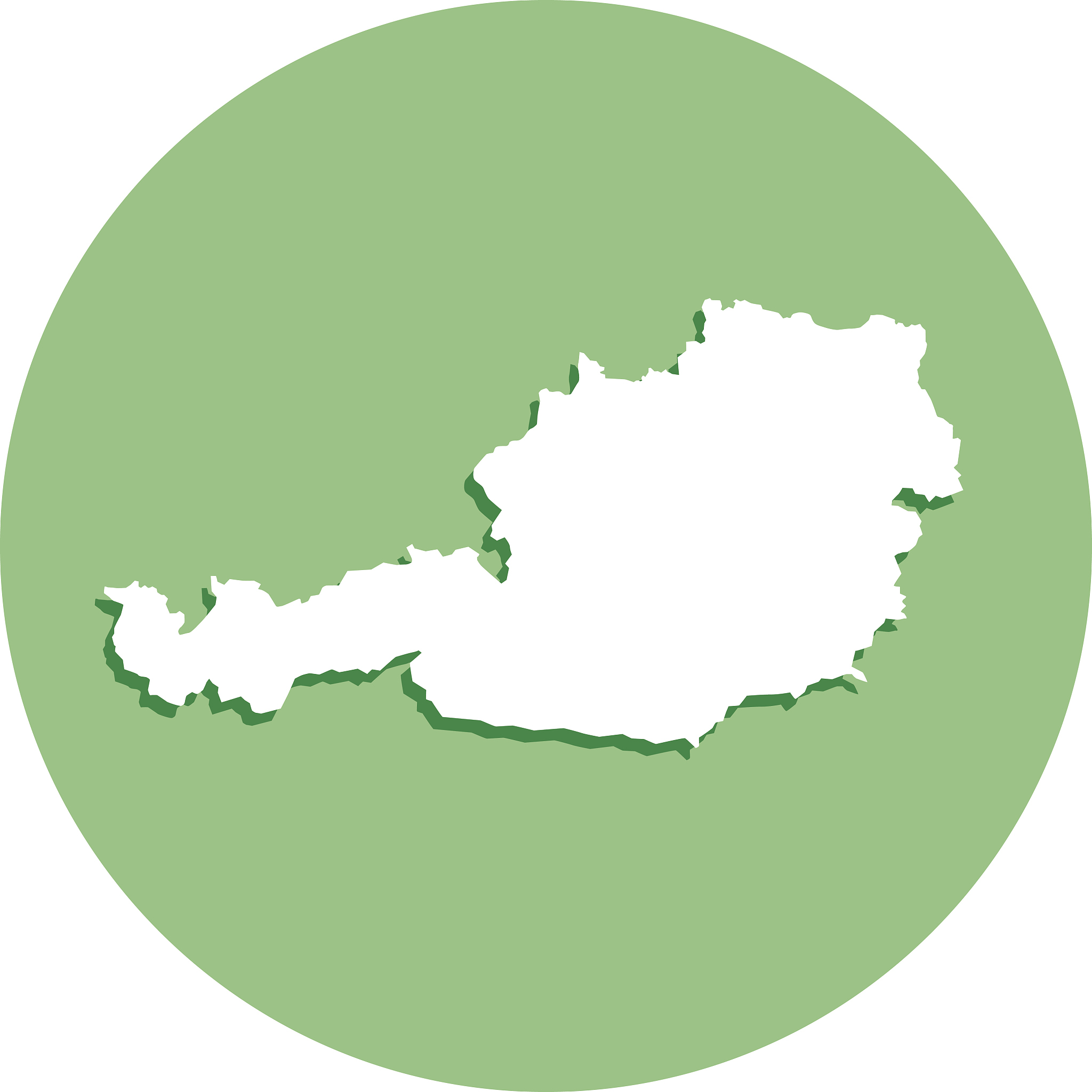 austria round map icon